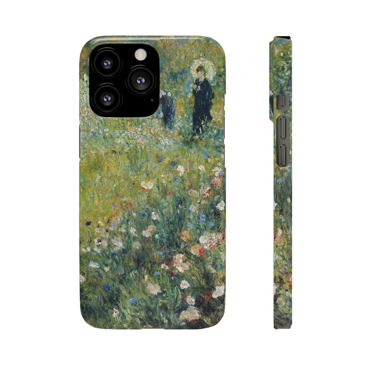 Woman with a Parasol in a Garden by Pierre Auguste Renoir - iPhone Slim Case