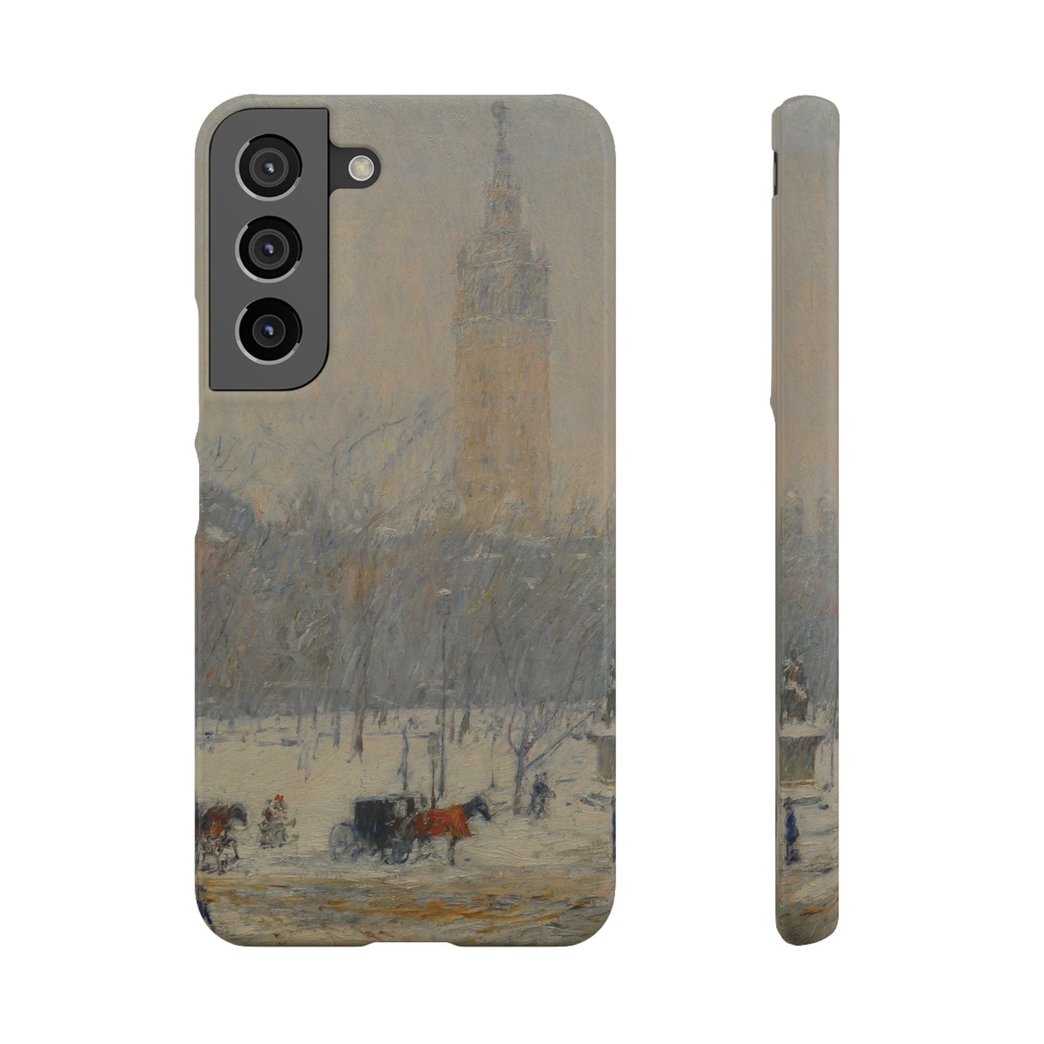 Snowstorm, Madison Square by Childe Hassam - Samsung Slim Case