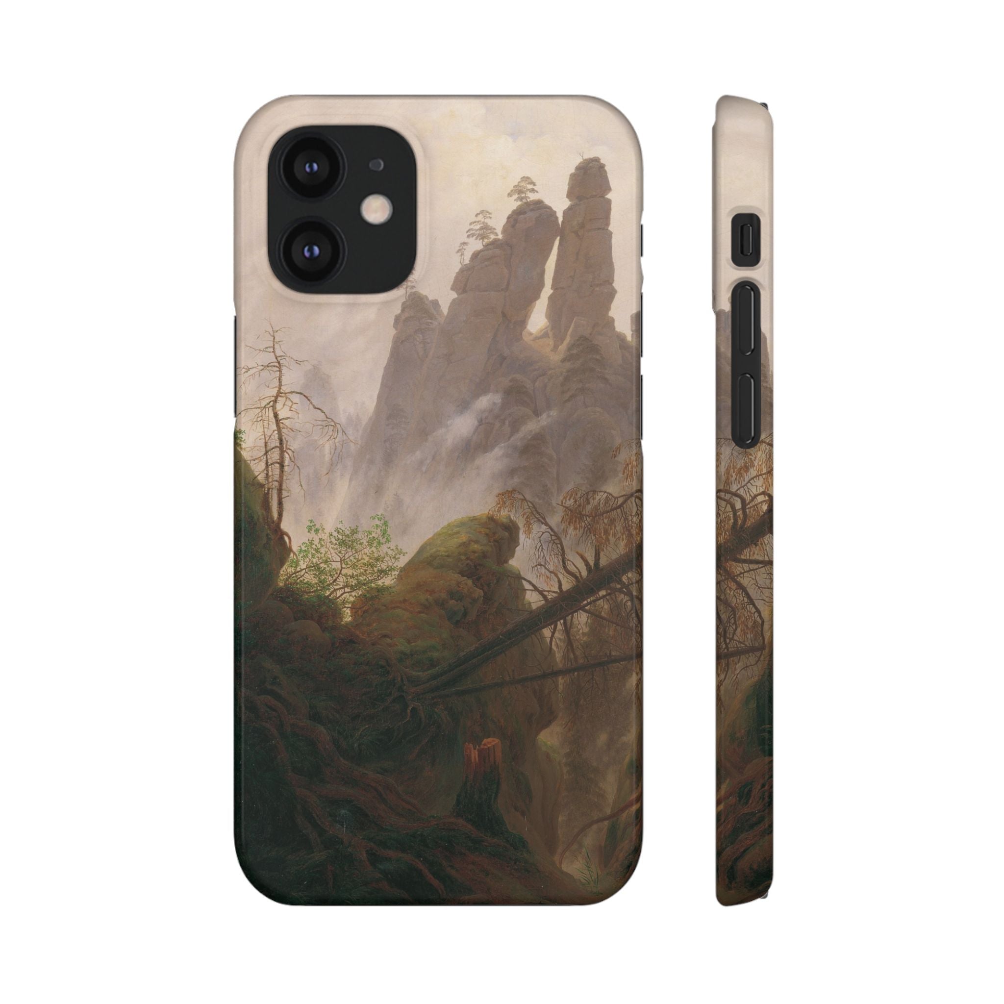 Rocky Landscape in the Elbe Sandstone Mountains by Caspar David Friedrich - iPhone Slim Case