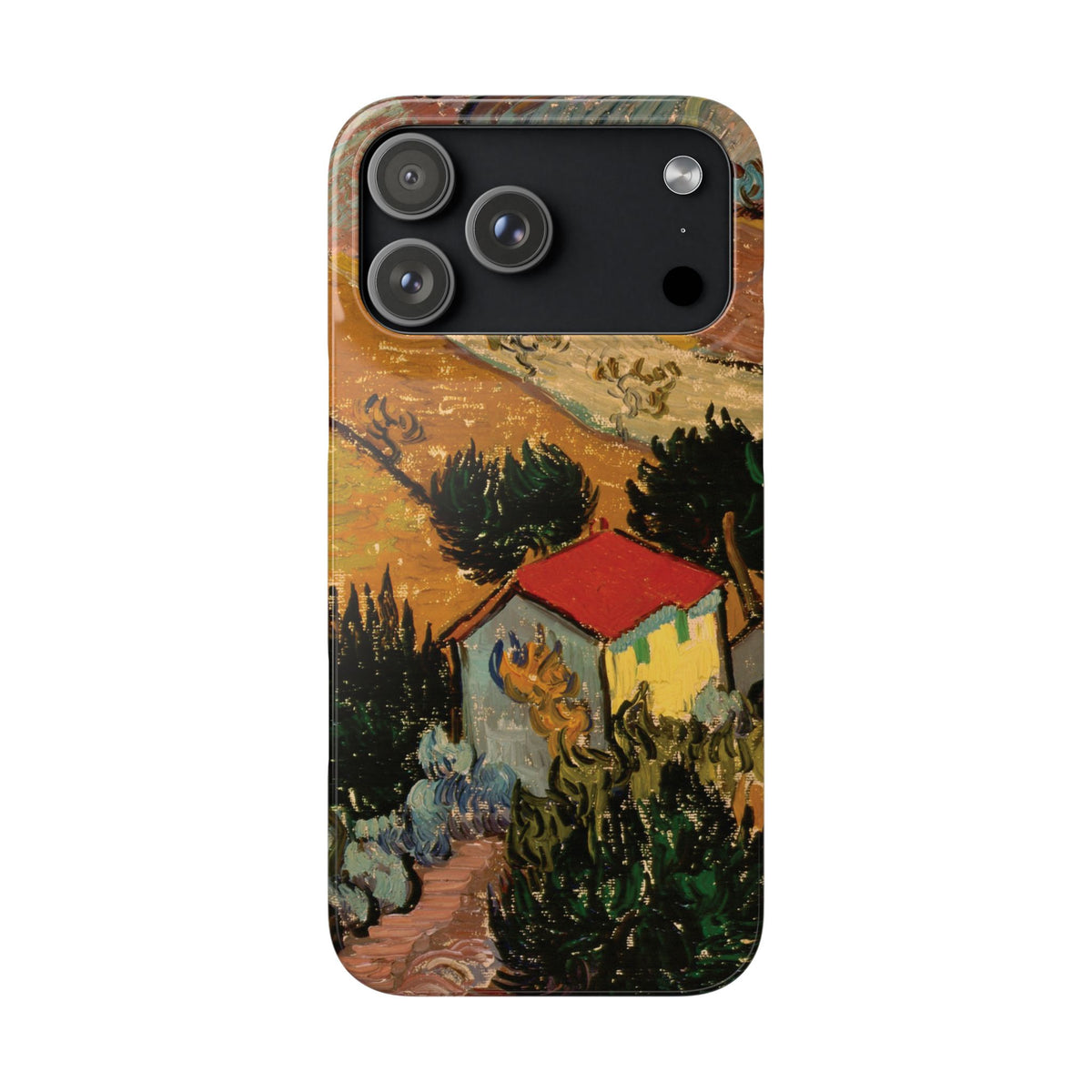 Landscape with House and Ploughman by Vincent van Gogh - iPhone Slim Case