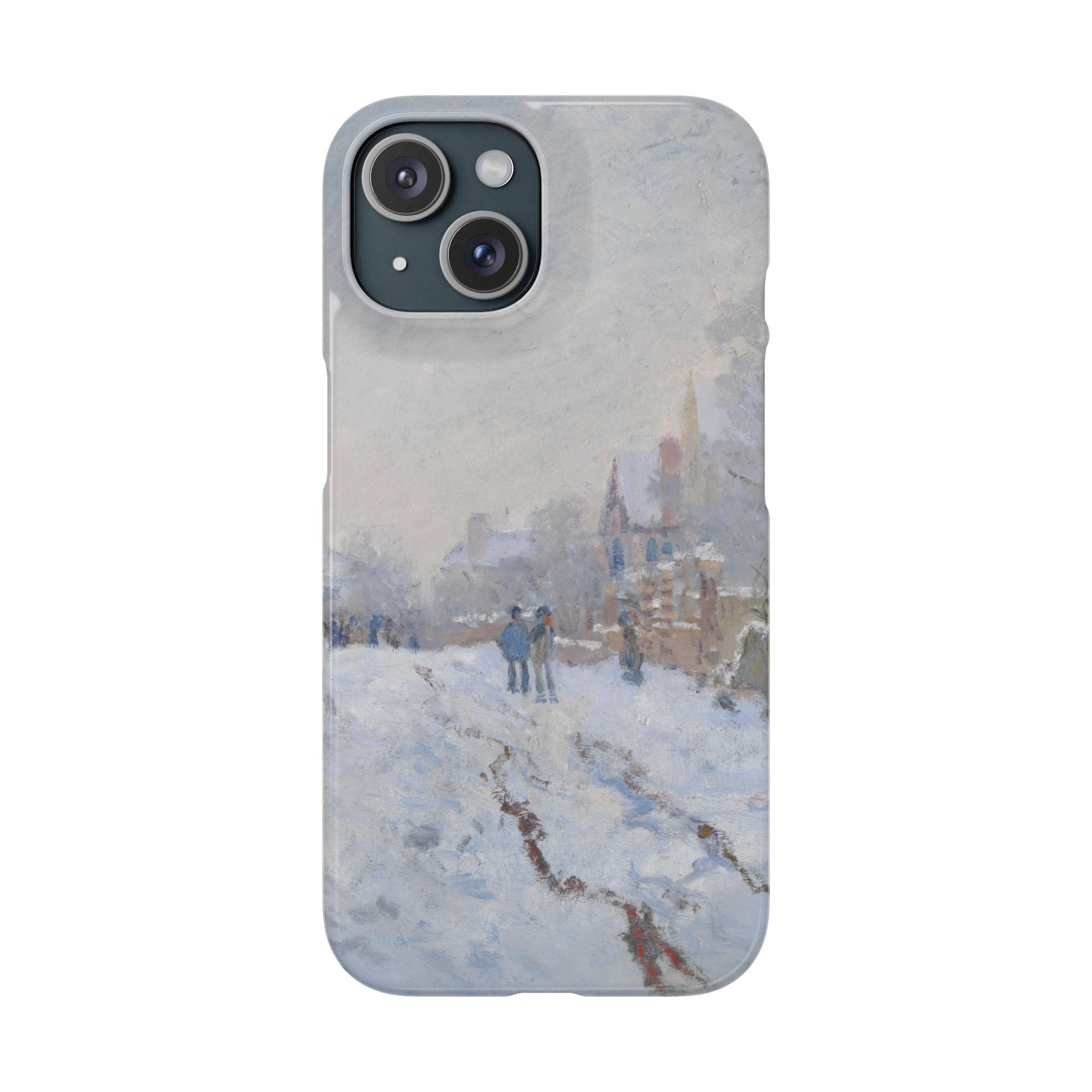 Snow Scene at Argenteuil by Claude Monet - iPhone Slim Case