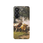 Herd under Trees by Ivan Ivanovich Shishkin - Samsung Slim Case