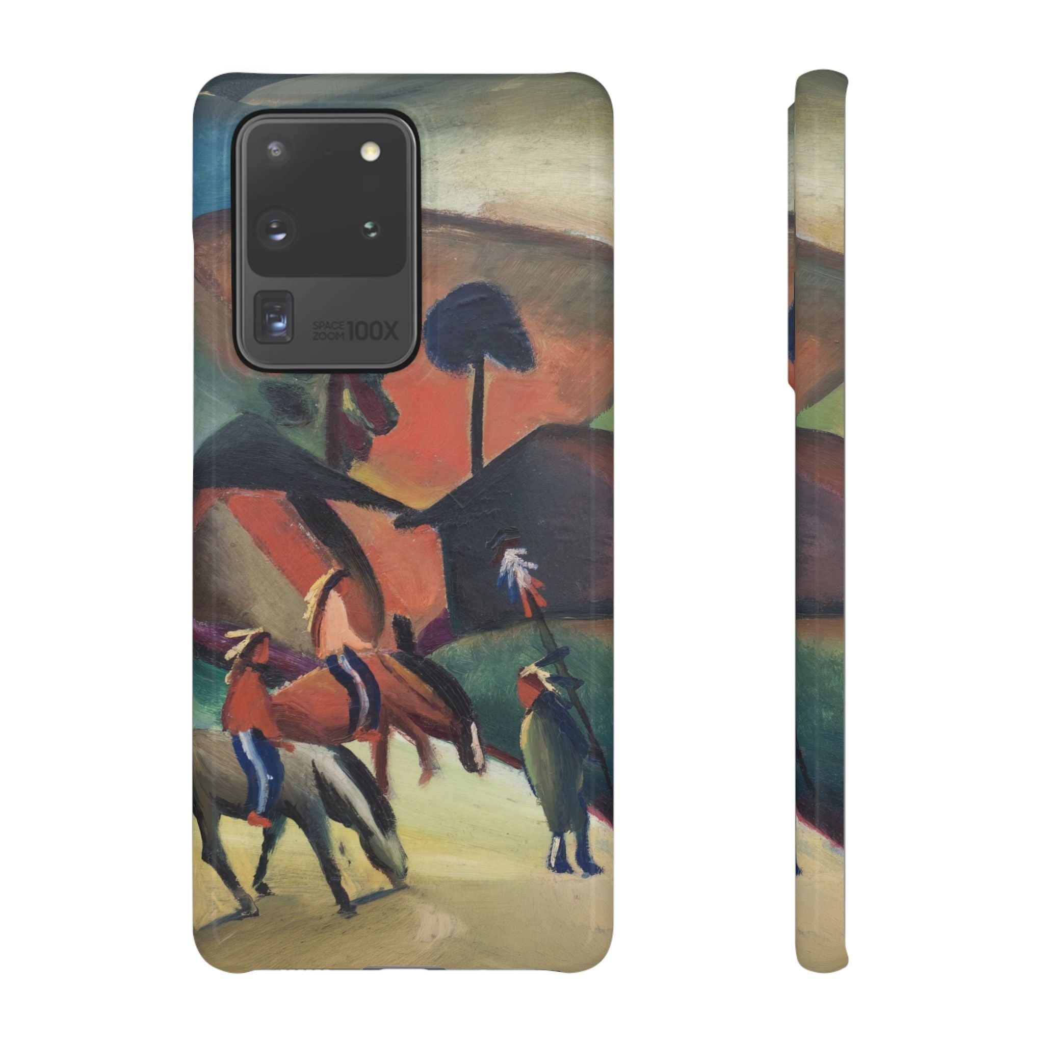Indians on Horsebacks by August Macke - Samsung Slim Case