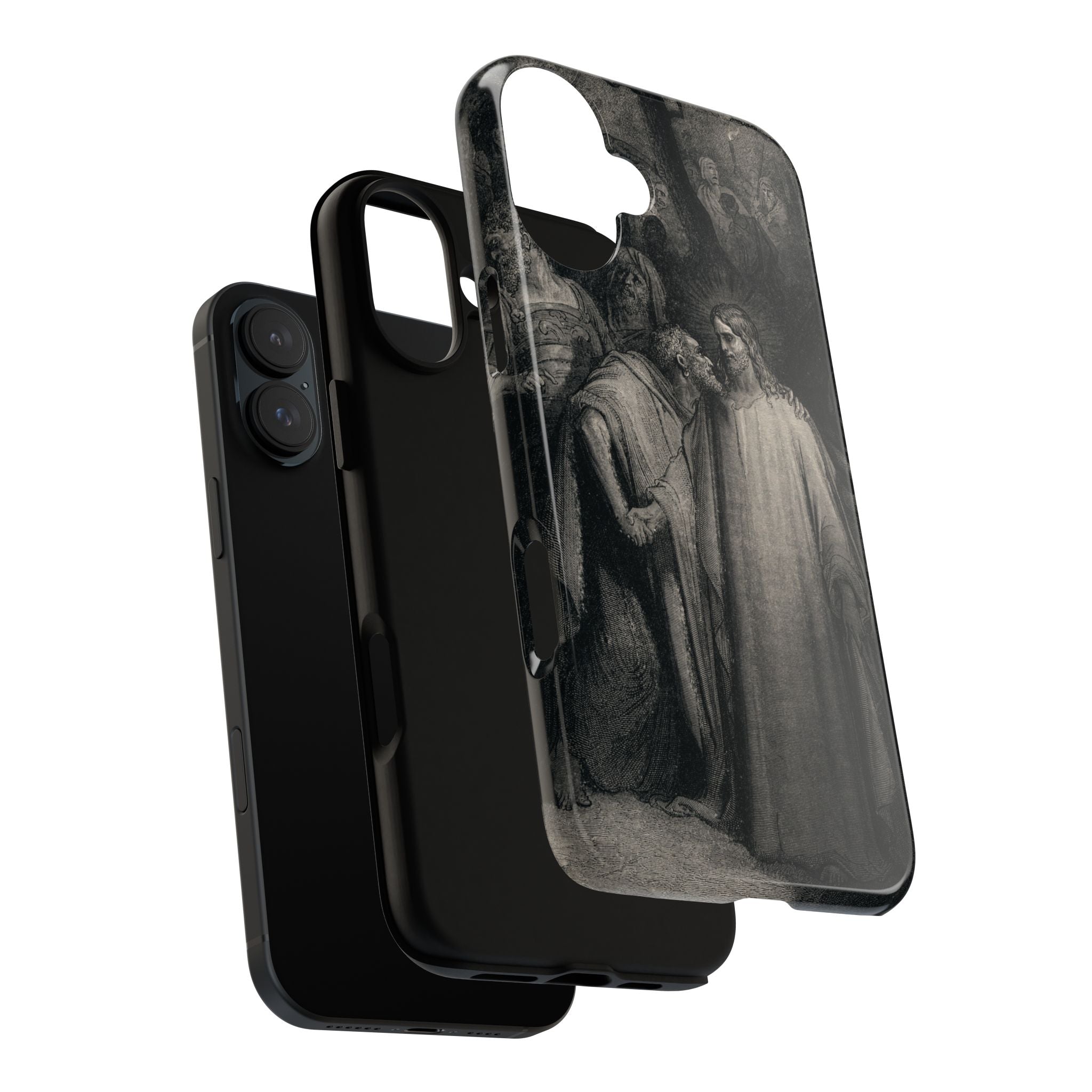 The Holy Bible: Plate CXLI “The Judas Kiss” by Gustave Doré - iPhone Tough Case