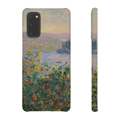 Flower Beds at Vétheuil by Claude Monet - Samsung Slim Case