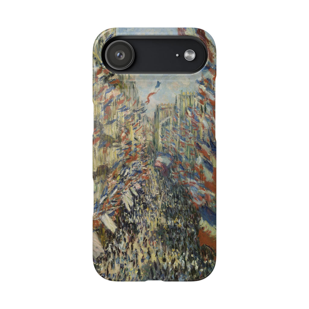 The Rue Montorgueil in Paris by Claude Monet - iPhone Slim Case