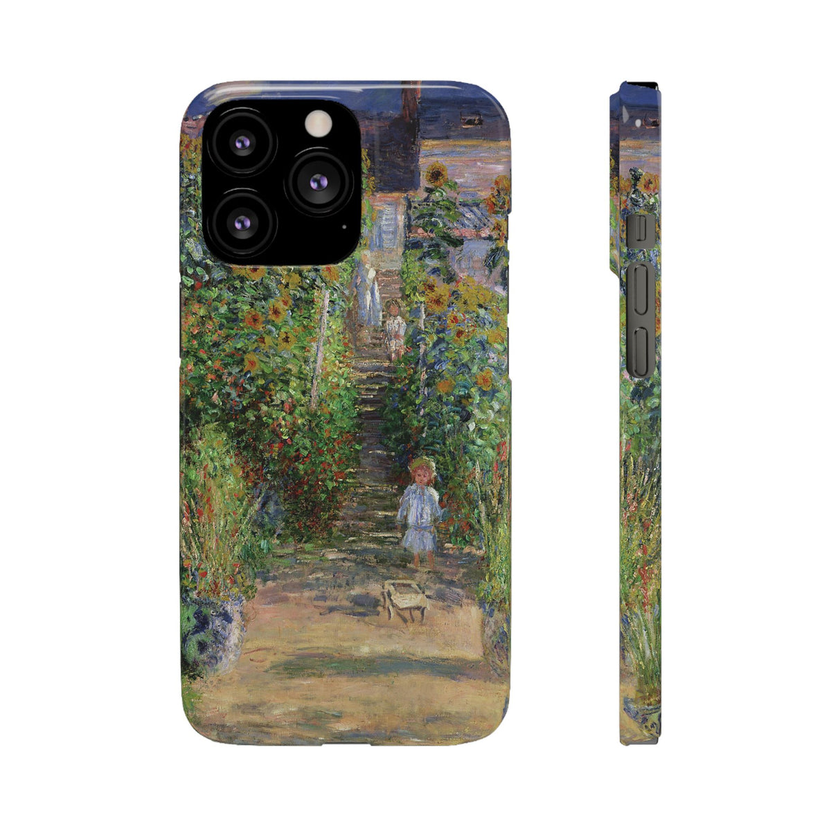Monets Garden at Vetheuil by Claude Monet- iPhone Slim Case