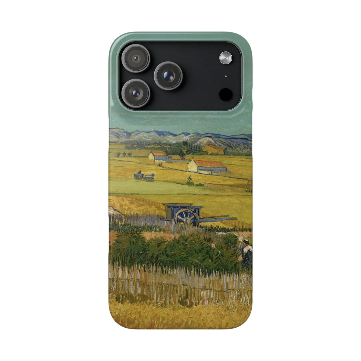 Harvest at La Crau by Vincent van Gogh - iPhone Slim Case