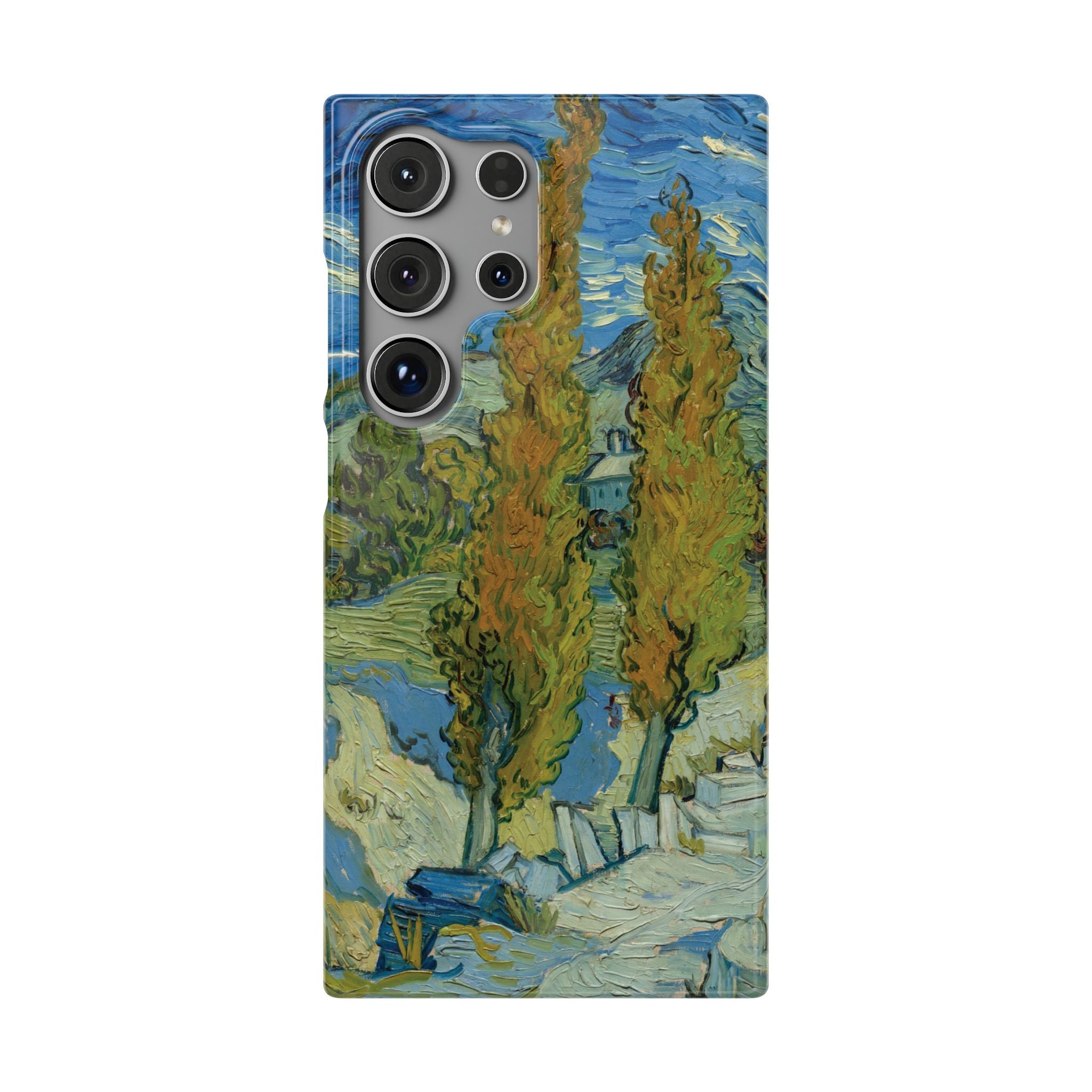 Two Poplars in the Alpilles near Saint-Rémy by Vincent van Gogh - Samsung Slim Case