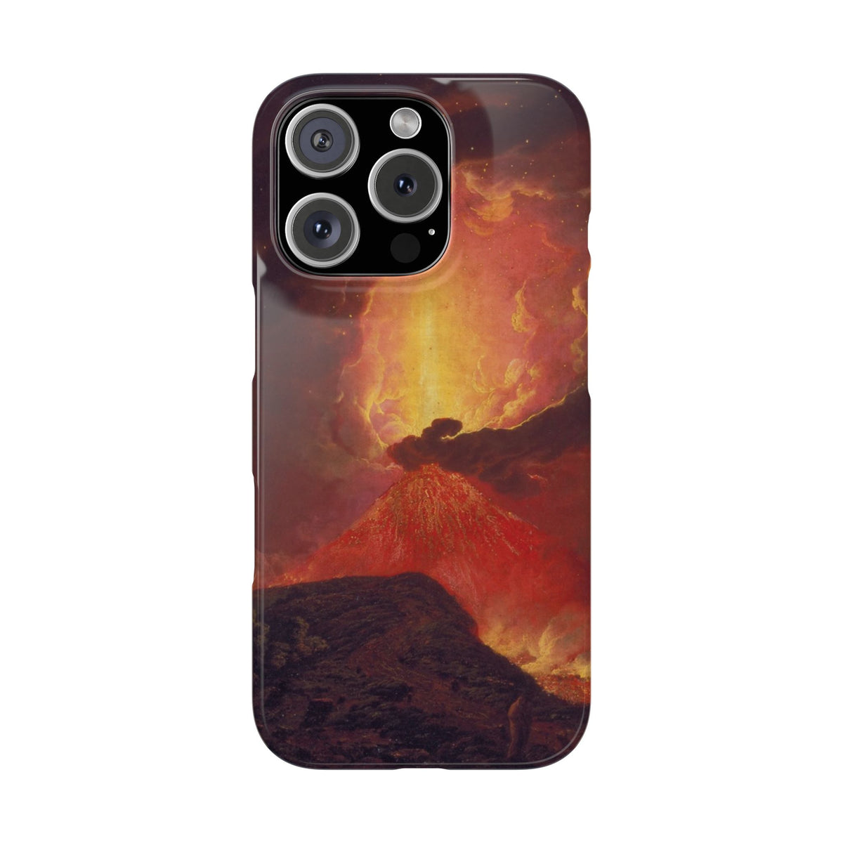 Vesuvius in Eruption by Joseph Wright of Derby - iPhone Slim Case