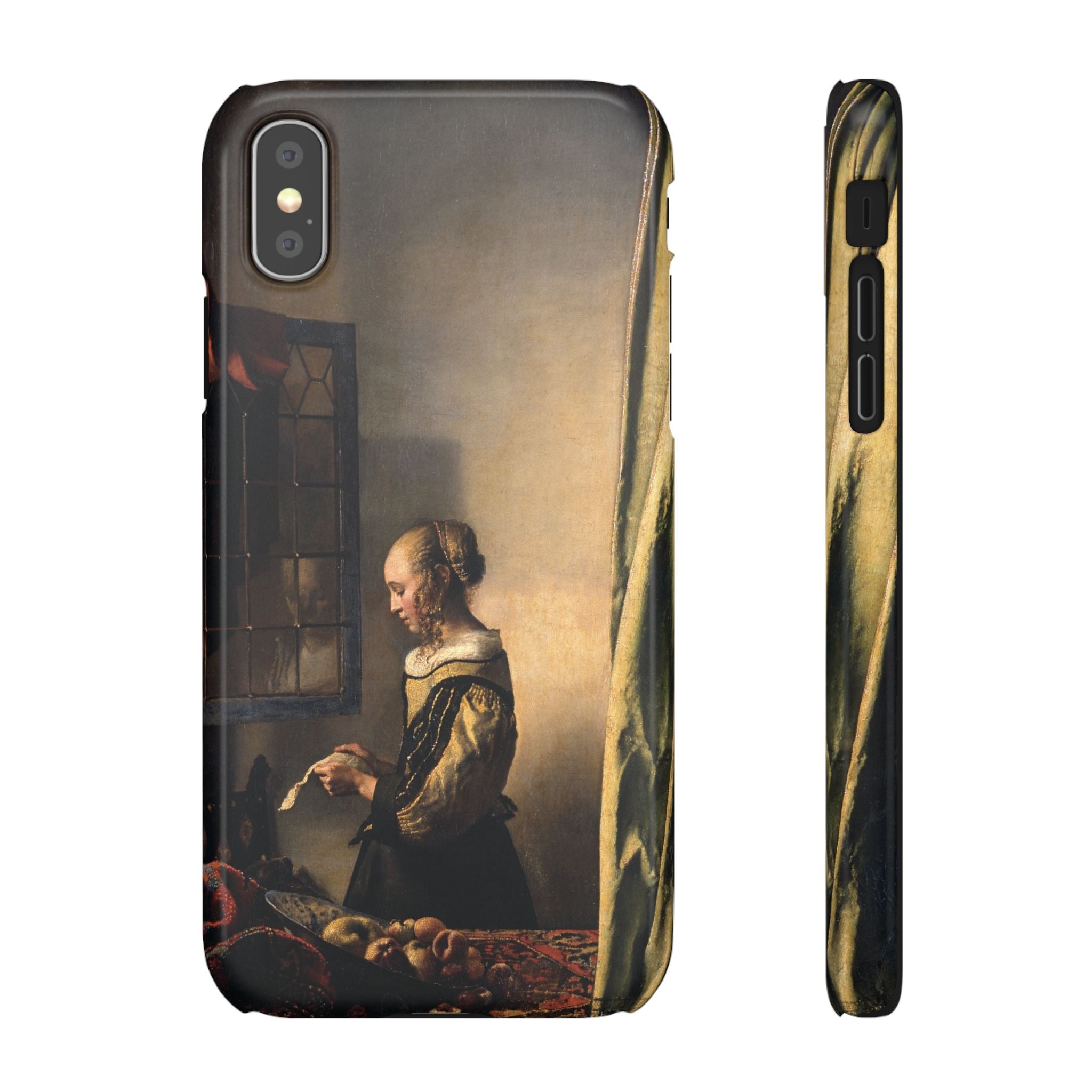 Girl Reading a Letter by an Open Window by Johannes Vermeer - iPhone Slim Case