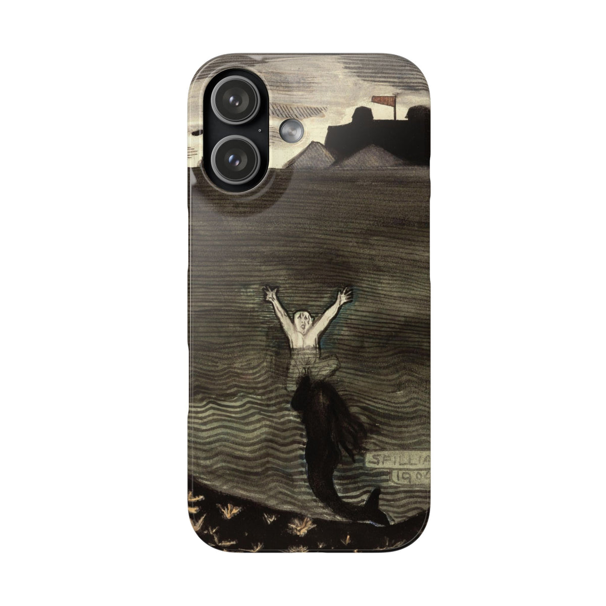 The Call of the Mermaid The Drowning by Leon Spilliaert - iPhone Slim Case