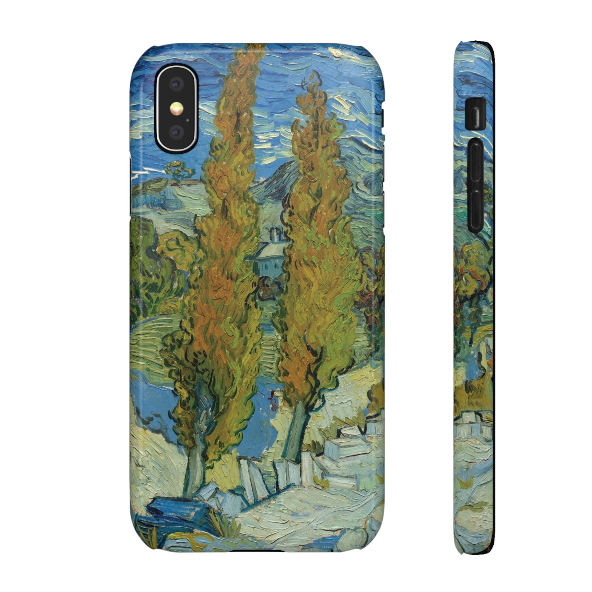 Two Poplars in the Alpilles near Saint-Rémy by Vincent van Gogh - iPhone Slim Case