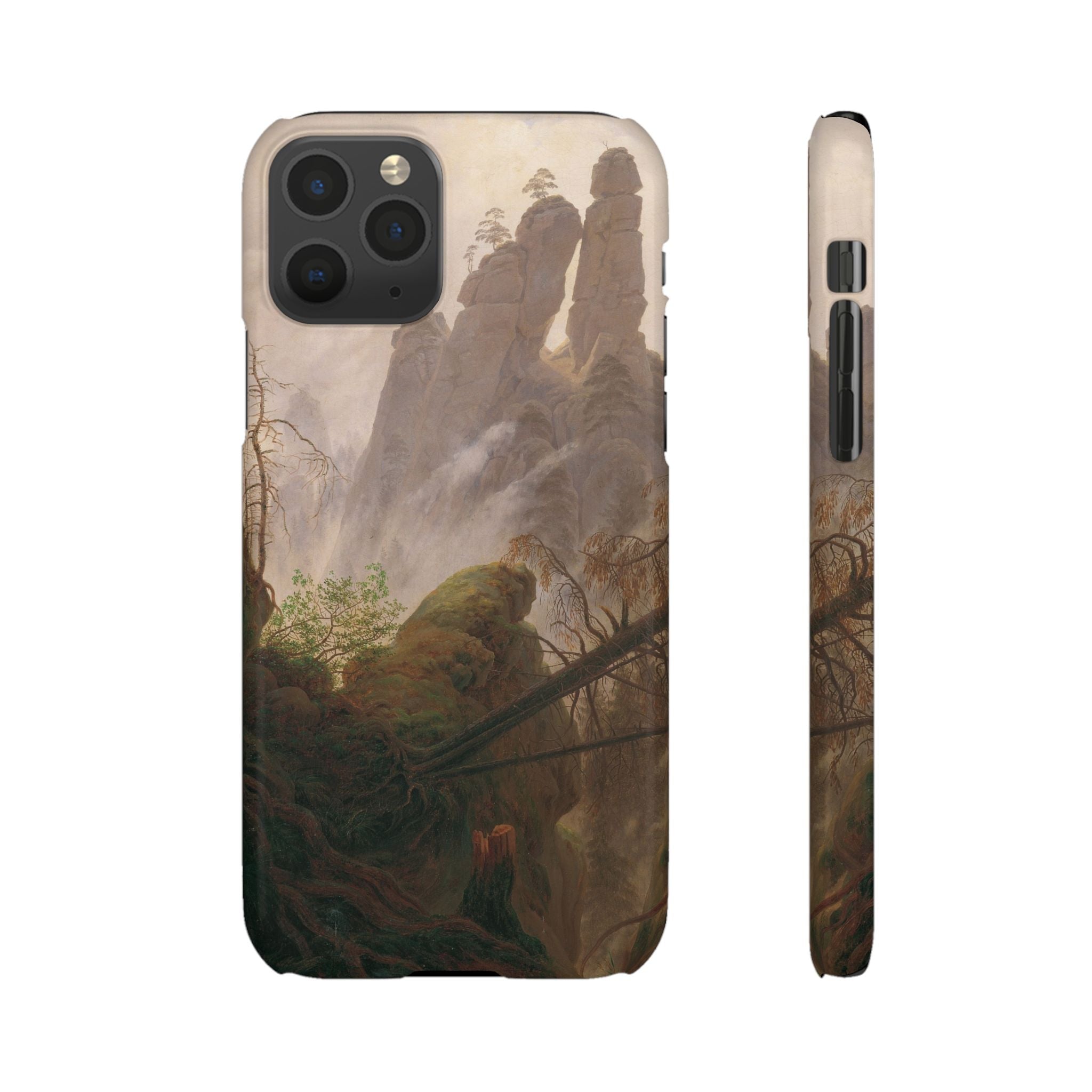 Rocky Landscape in the Elbe Sandstone Mountains by Caspar David Friedrich - iPhone Slim Case