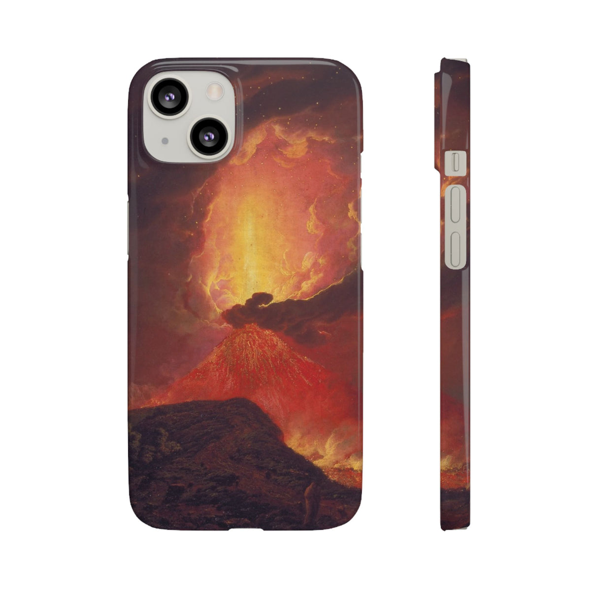 Vesuvius in Eruption by Joseph Wright of Derby - iPhone Slim Case