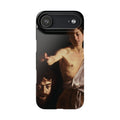David mit dem Kopf Goliaths von Caravaggio - iPhone Slim Case