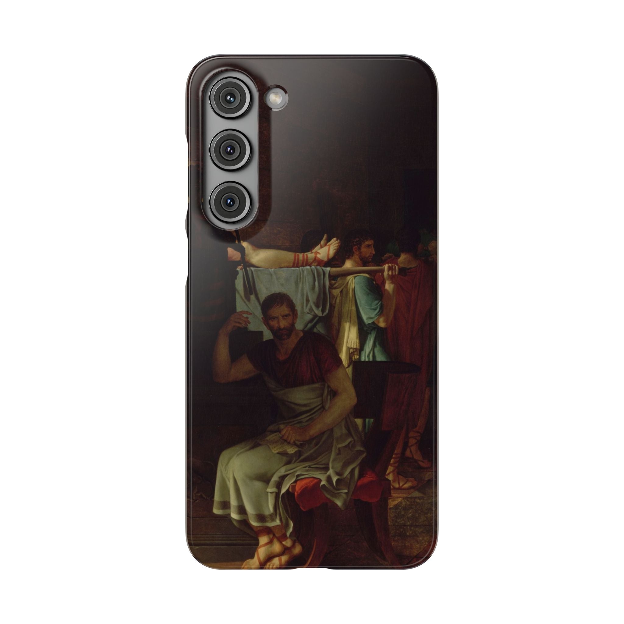 The Lictors Bring to Brutus the Bodies of His Sons I by Jacques-Louis David - Samsung Slim Case