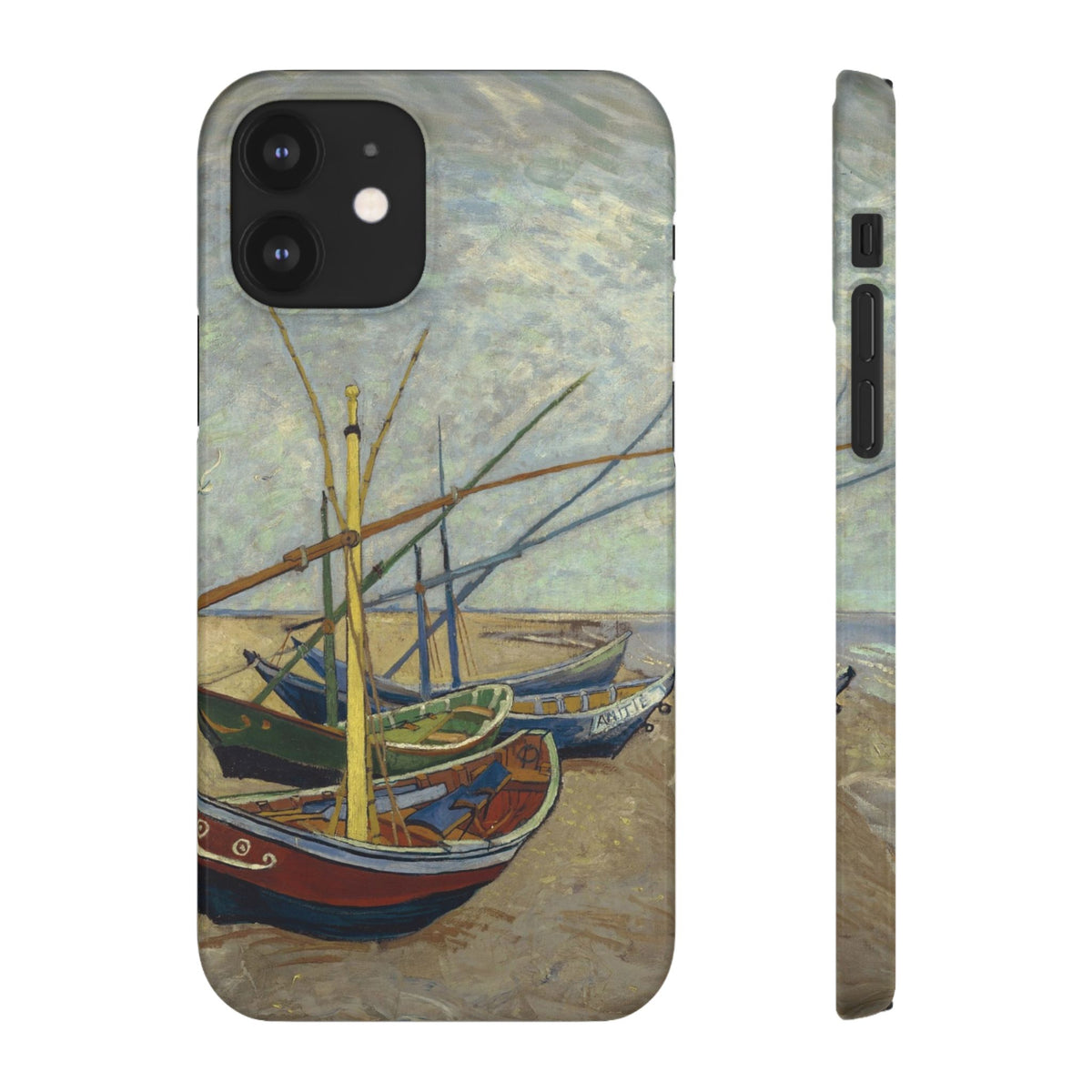 Fishing Boats on the Beach by Vincent van Gogh - iPhone Slim Case