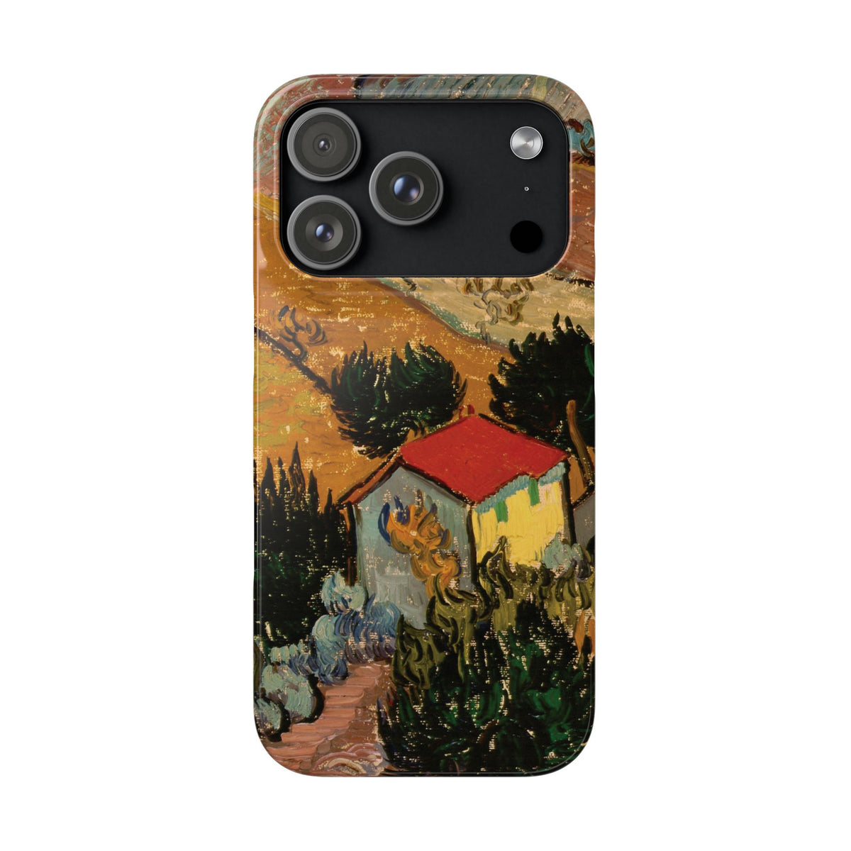 Landscape with House and Ploughman by Vincent van Gogh - iPhone Slim Case