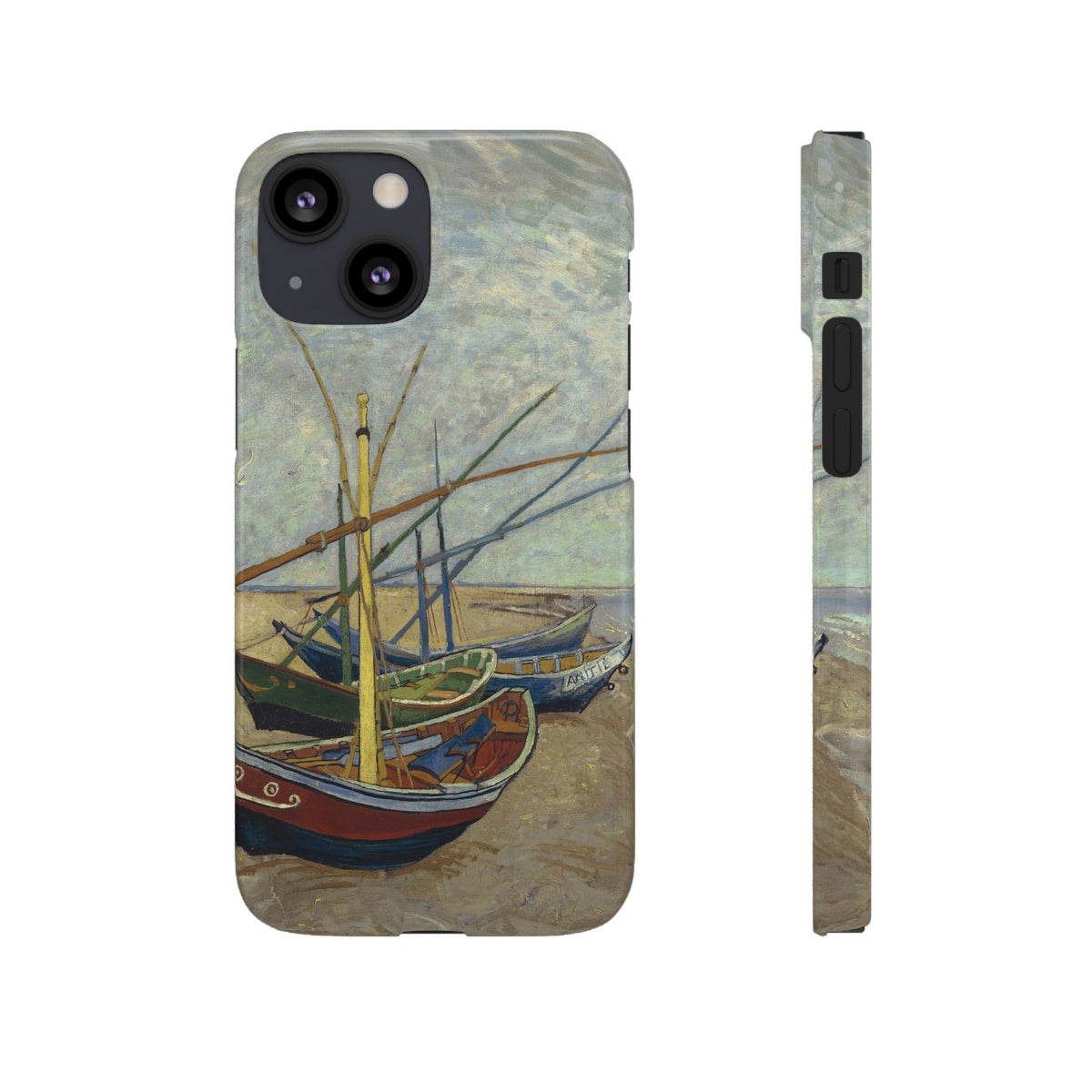 Fishing Boats on the Beach by Vincent van Gogh - iPhone Slim Case