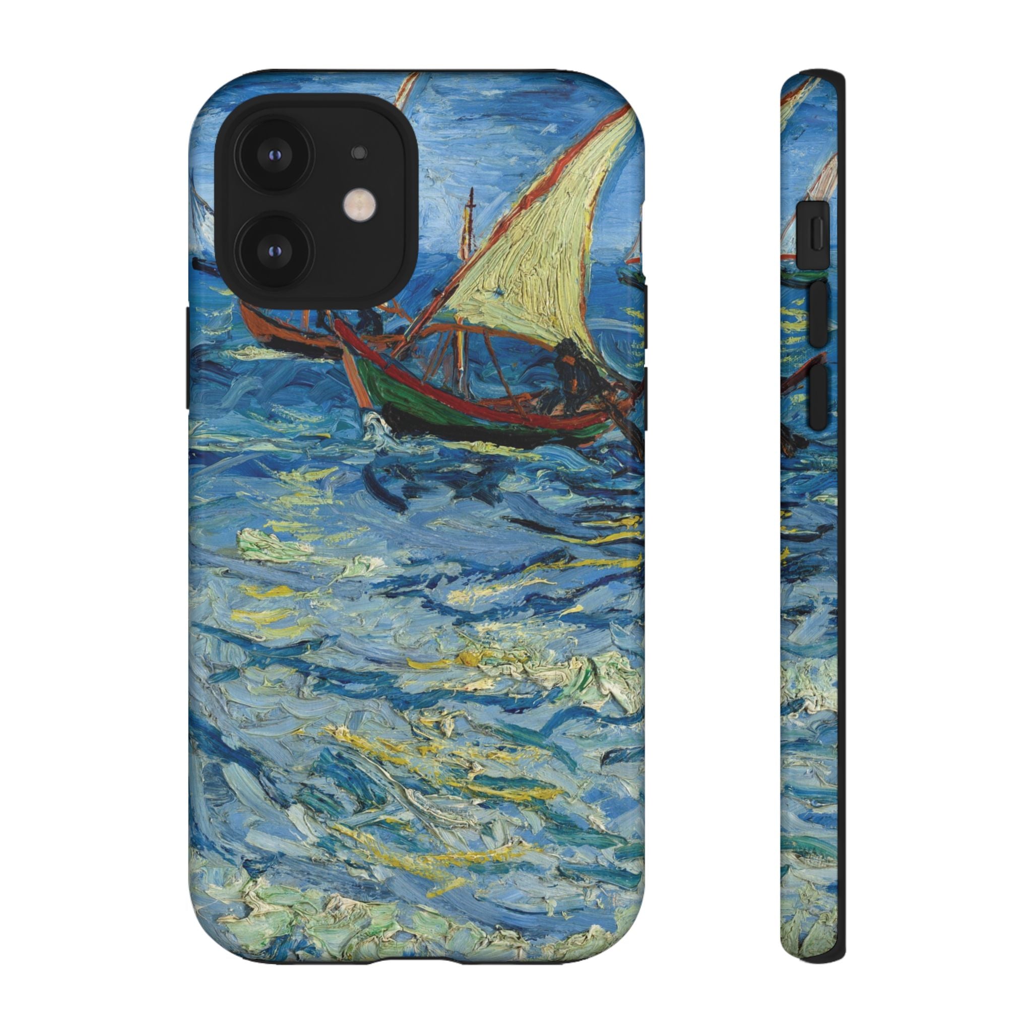 Fishing Boats at Sea by Vincent van Gogh - iPhone Tough Case