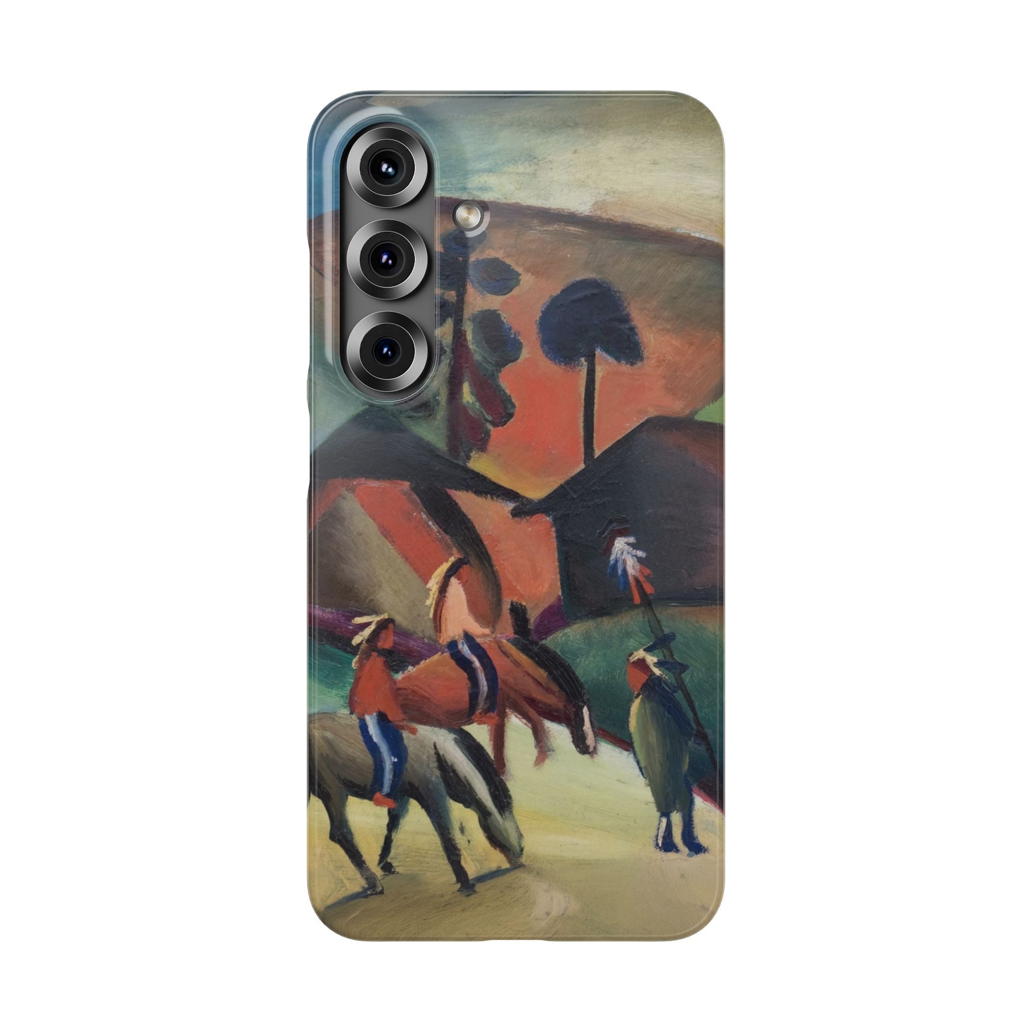 Indians on Horsebacks by August Macke - Samsung Slim Case