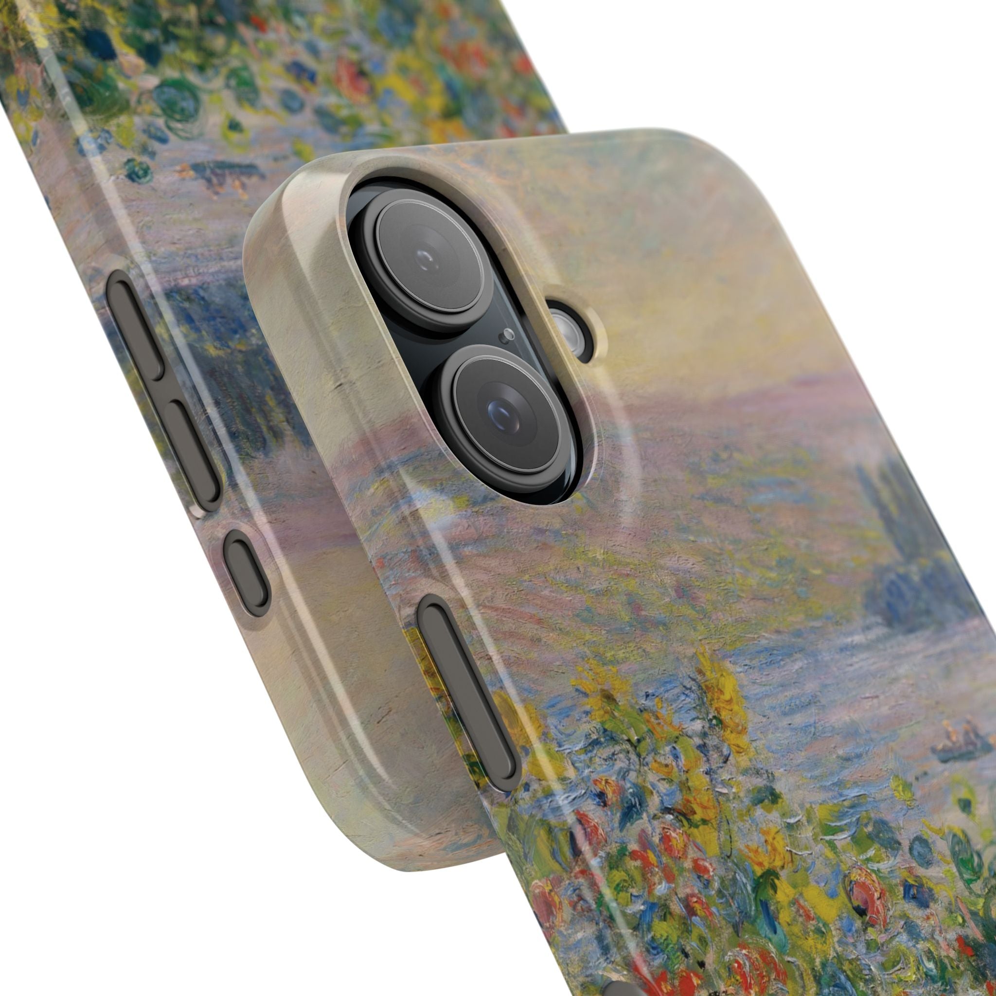 Flower Beds at Vétheuil by Claude Monet - iPhone Slim Case