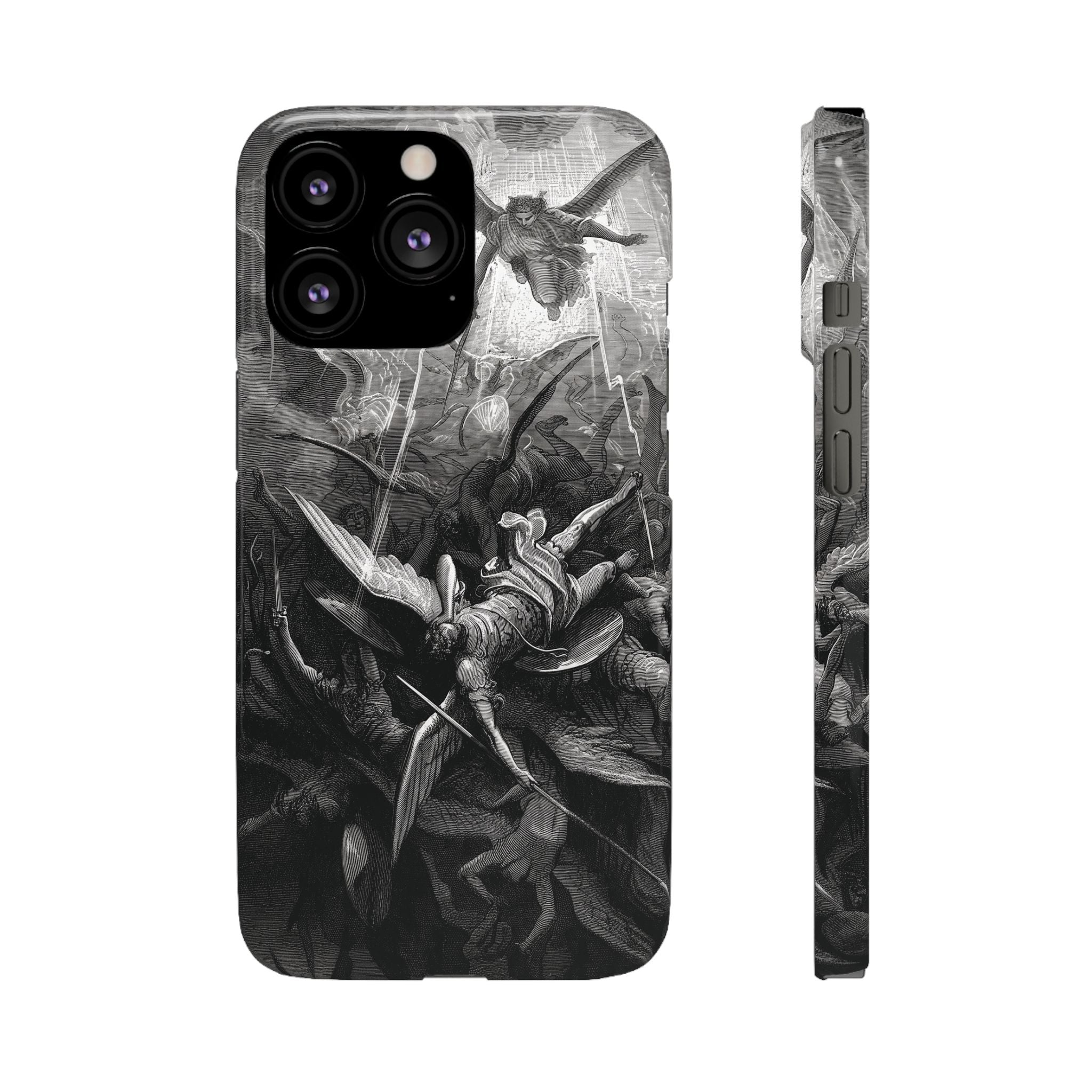 Paradise Lost | The Battle in Heaven by Gustave Doré - iPhone Slim Case