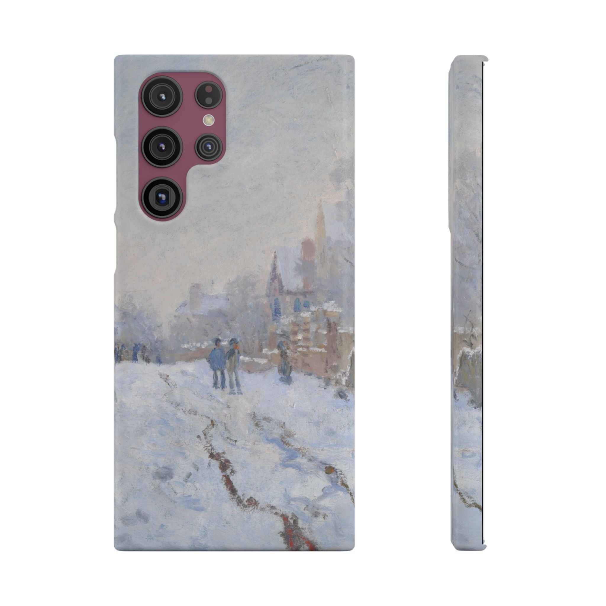 Snow Scene at Argenteuil by Claude Monet - Samsung Slim Case