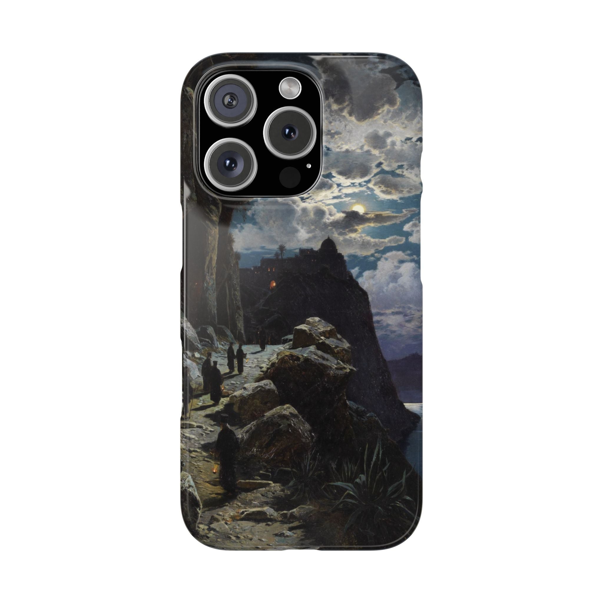 Procession of Monks on Mount Athos by Hermann Corrodi - iPhone Slim Case