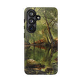 A woodland stream by Peder Mork Monsted - Samsung Tough Case