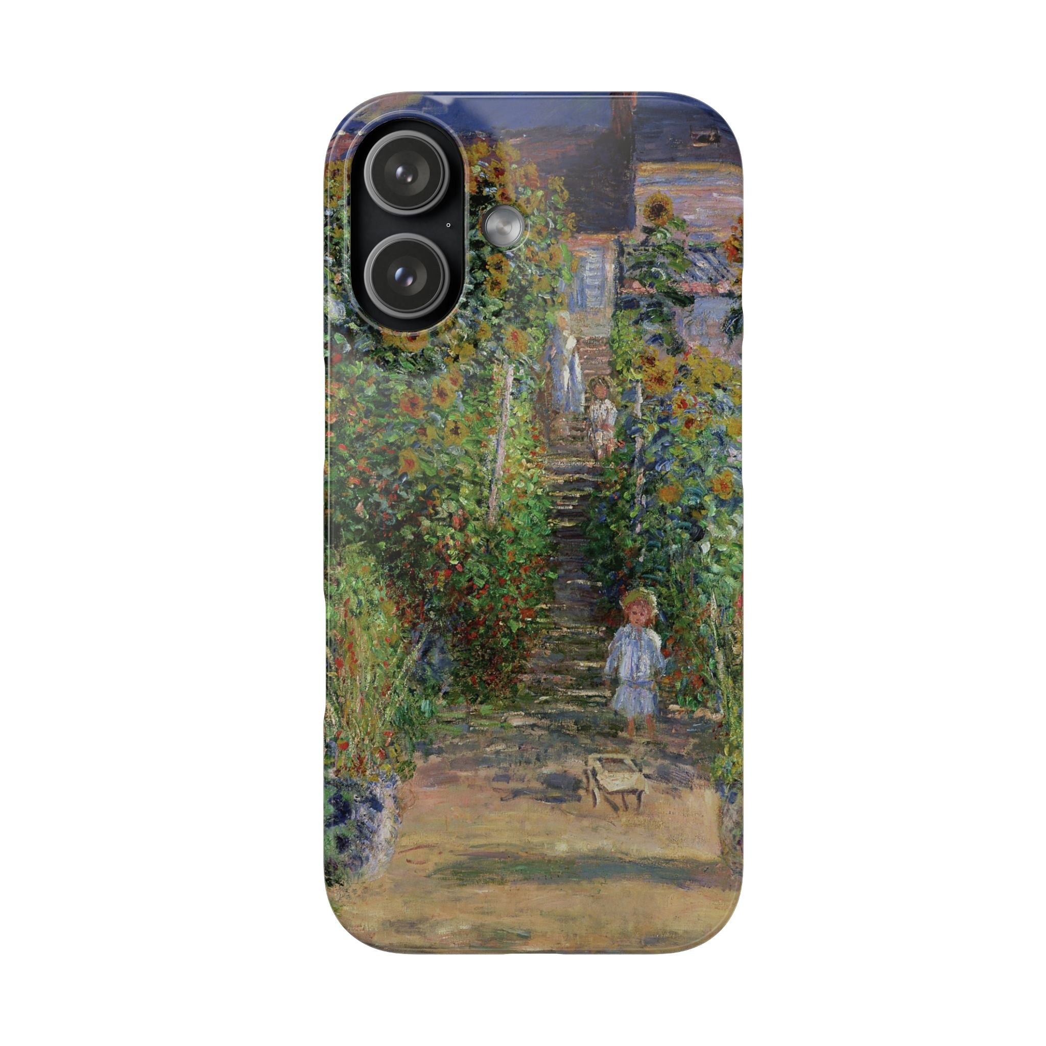 Monets Garden at Vetheuil by Claude Monet- iPhone Slim Case