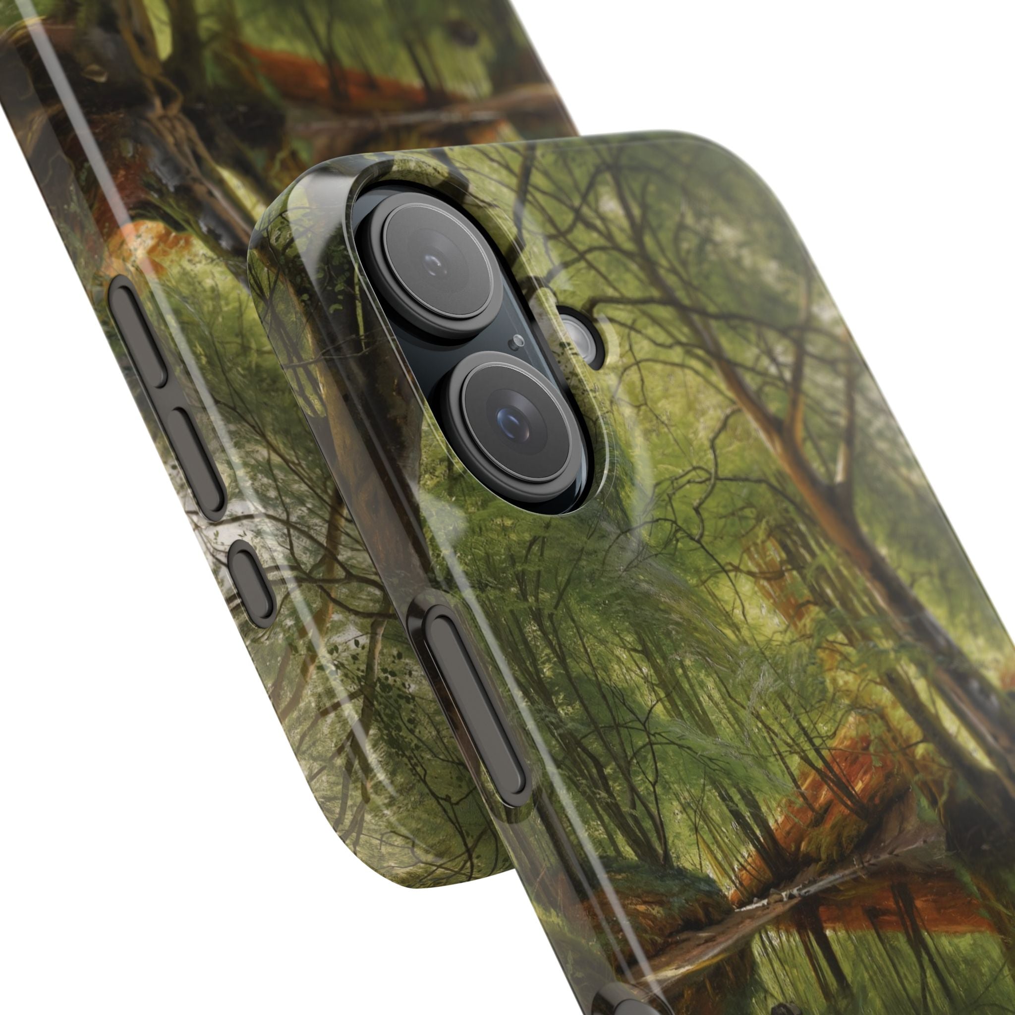 A woodland stream by Peder Mork Monsted - iPhone Slim Case