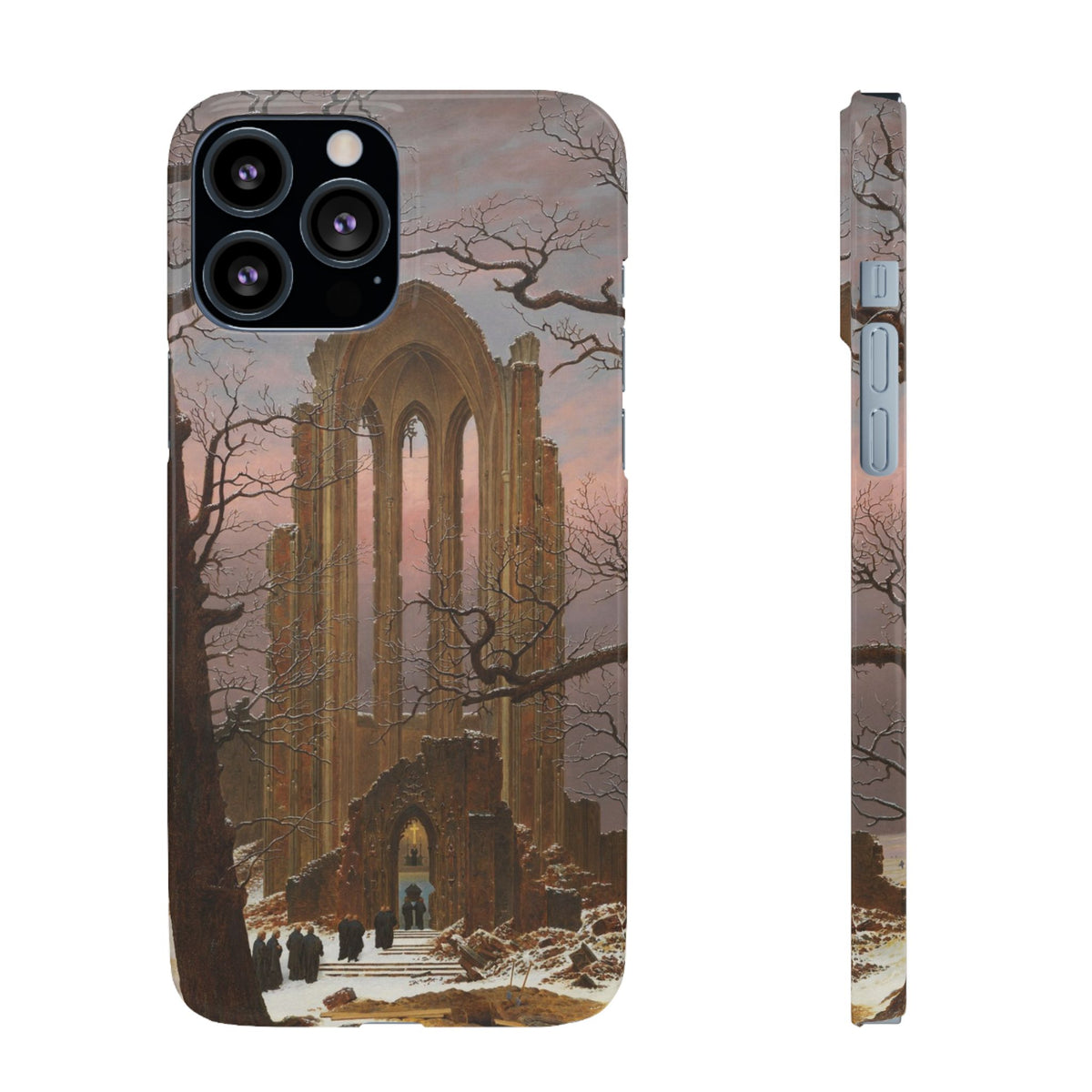 Monastery Graveyard in the Snow by Caspar David Friedrich - iPhone Slim Case