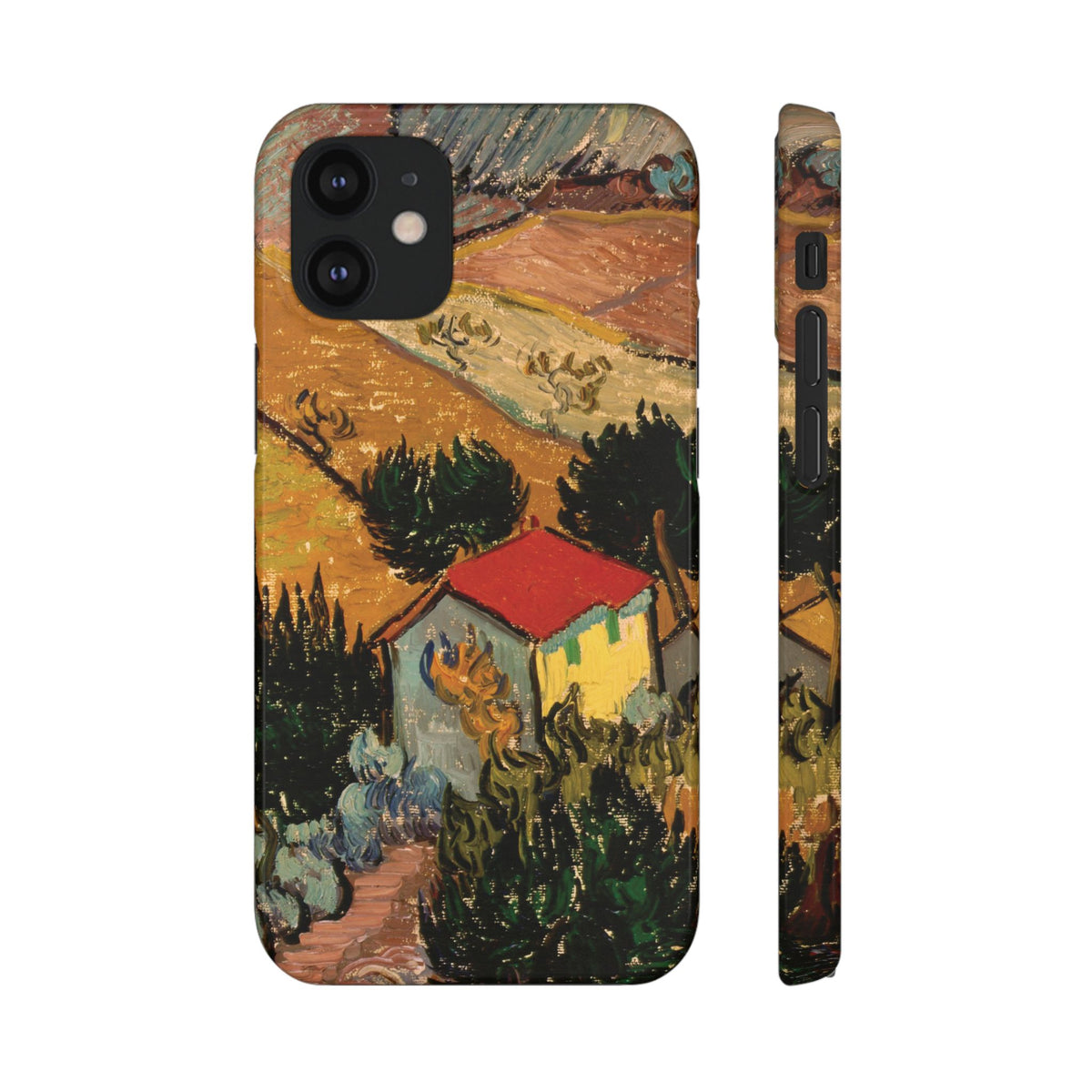 Landscape with House and Ploughman by Vincent van Gogh - iPhone Slim Case