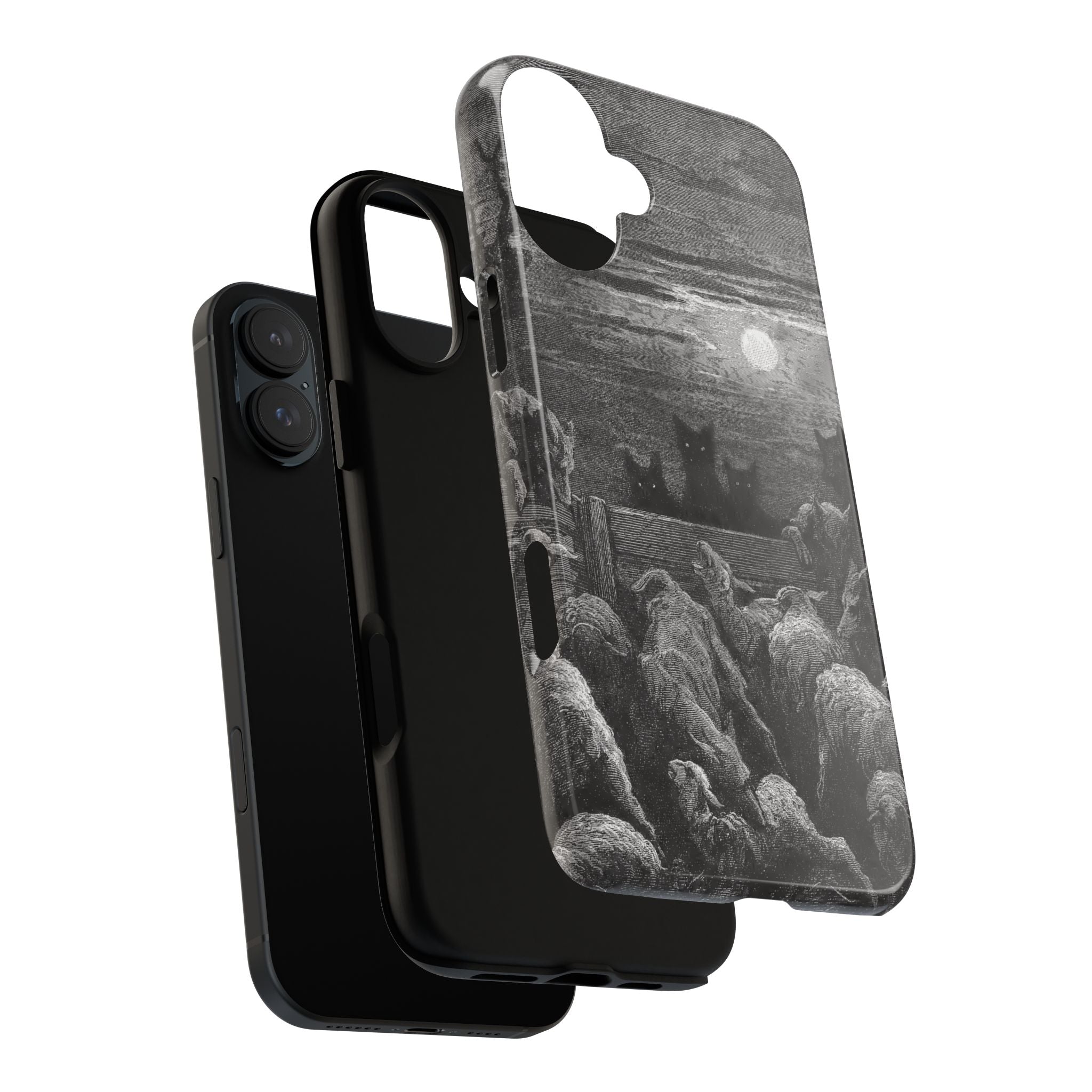 The Wolves and The Sheep by Gustave Dore - iPhone Tough Case