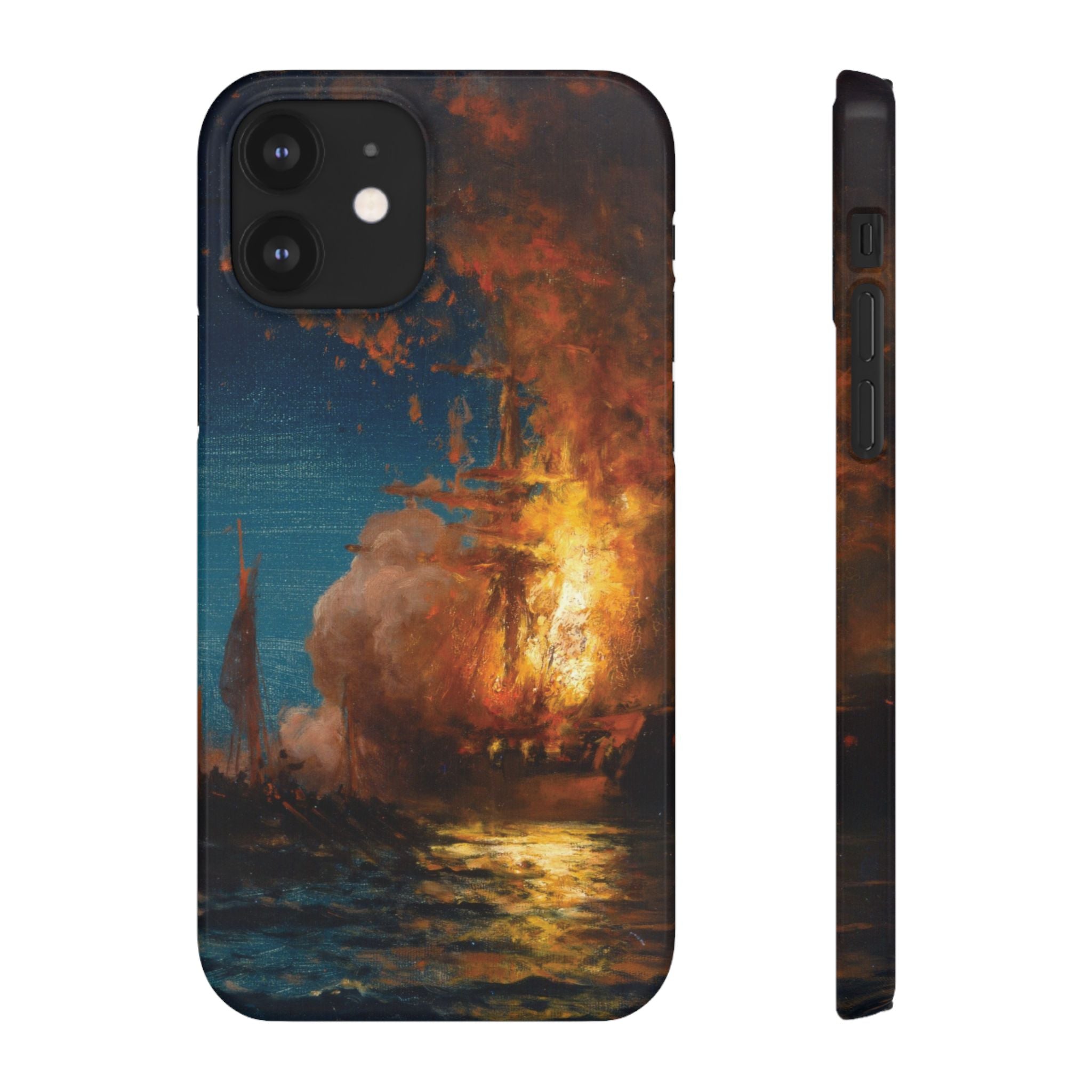 Burning of the Frigate Philadelphia in the Harbor of Tripoli by Edward Moran - iPhone Slim Case