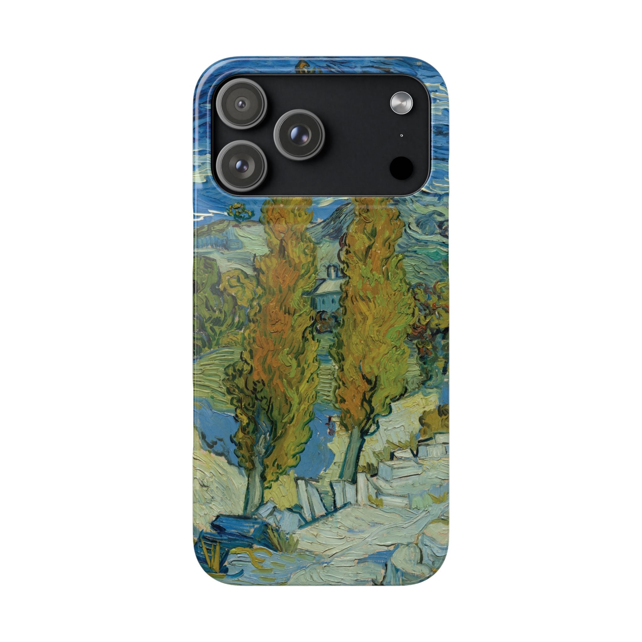 Two Poplars in the Alpilles near Saint-Rémy by Vincent van Gogh - iPhone Slim Case