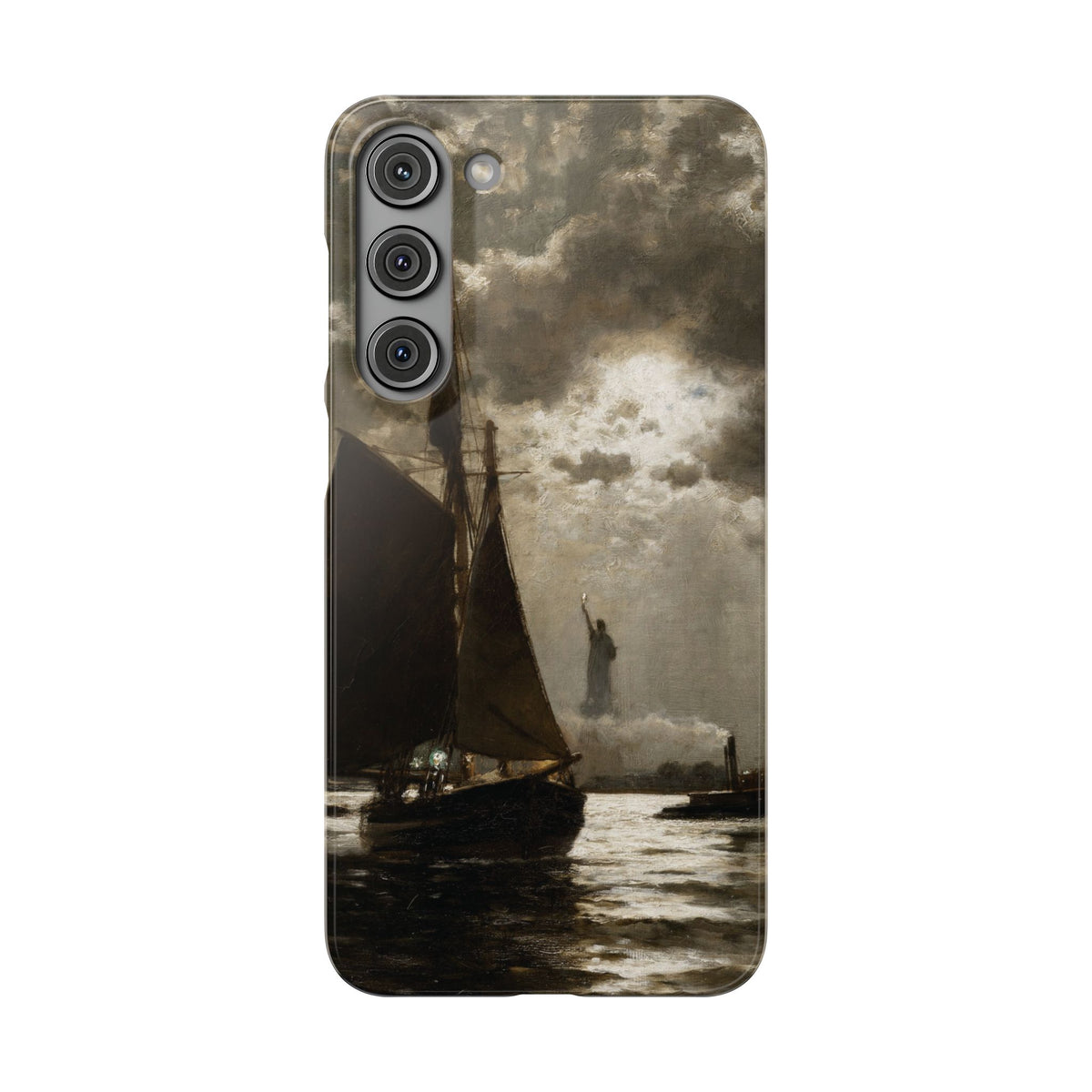 Nightfall over New York Harbor by Edward Moran - Samsung Slim Case