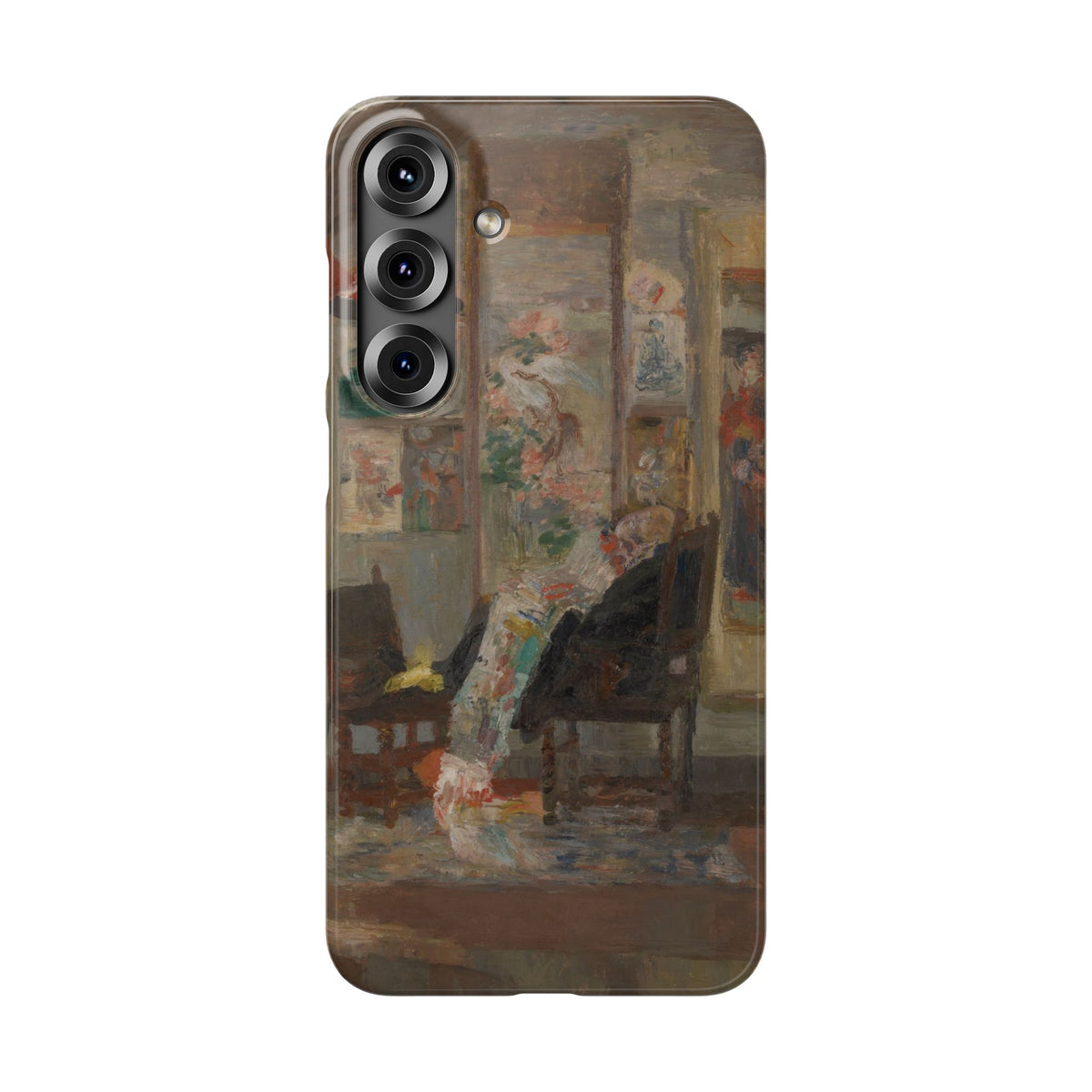 Skeleton Looking at Chinoiseries by James Ensor - Samsung Slim Case