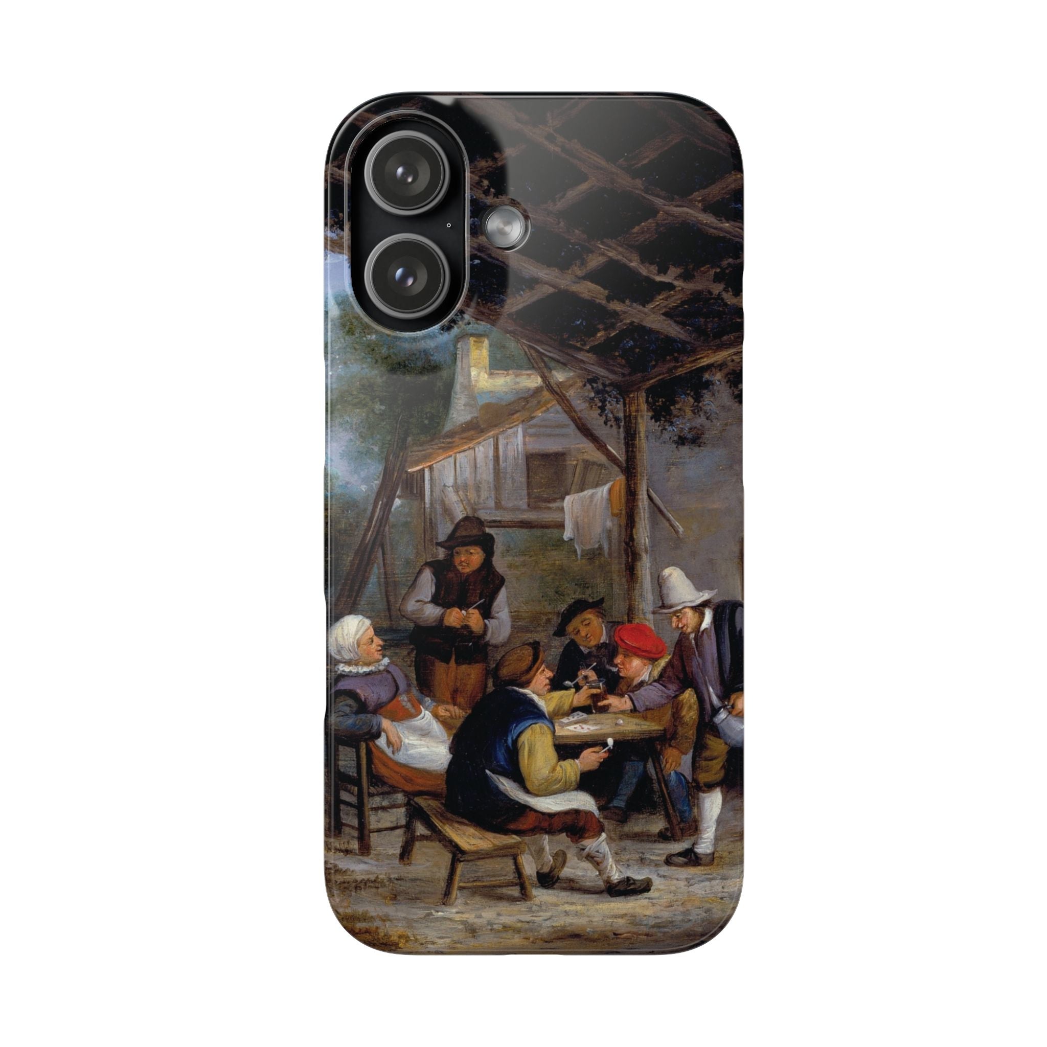 Peasants Drinking by Adriaen van Ostade - iPhone Slim Case