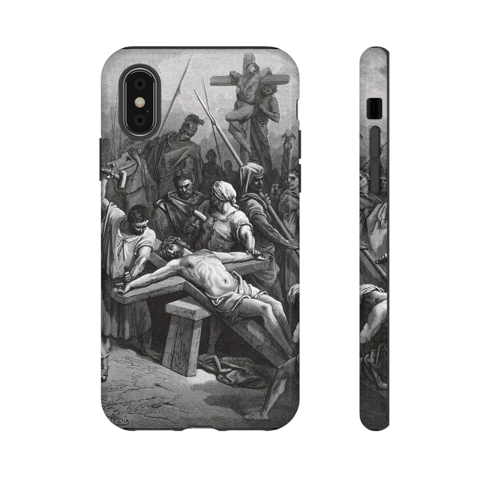 Crucifixion of Jesus by Gustave Doré - iPhone Tough Case