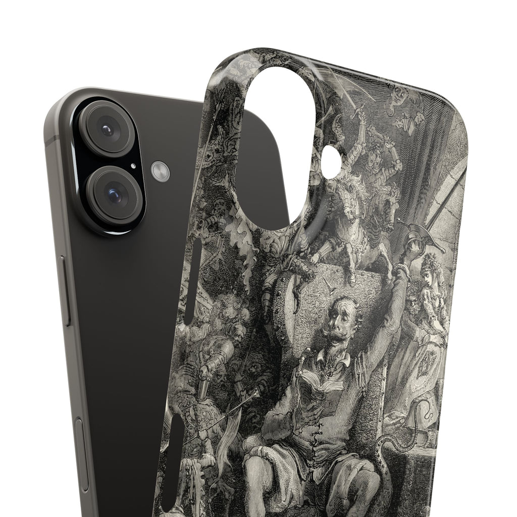 Don Quixote and His Visions by Gustave Doré - iPhone Slim Case