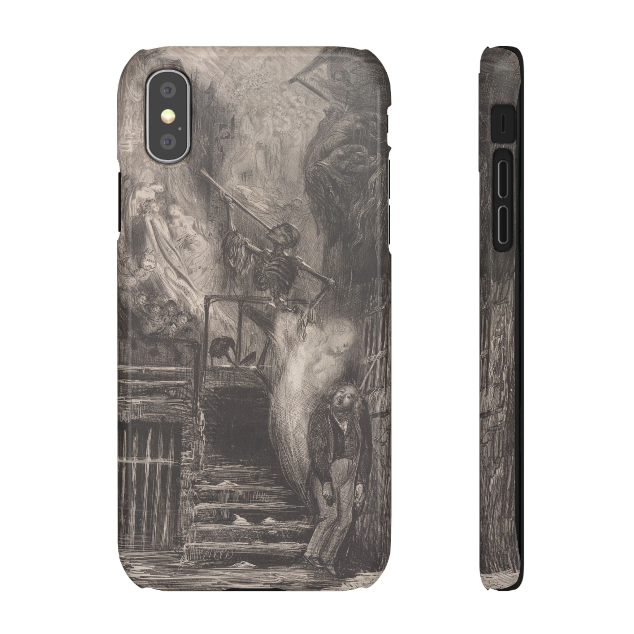 La Rue de la Vieille Lanterne (The Suicide of Gérard de Nerval) by Gustave Doré - iPhone Slim Case