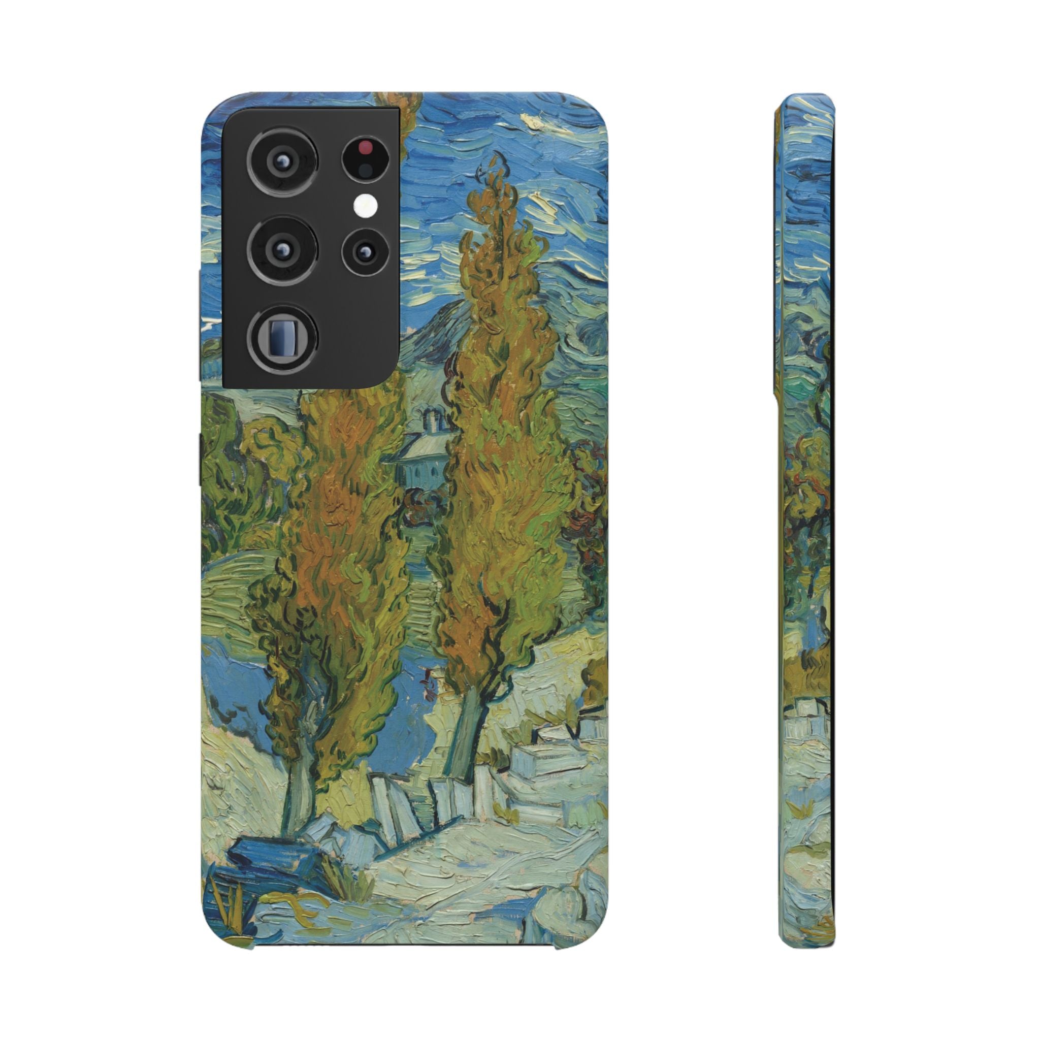 Two Poplars in the Alpilles near Saint-Rémy by Vincent van Gogh - Samsung Slim Case