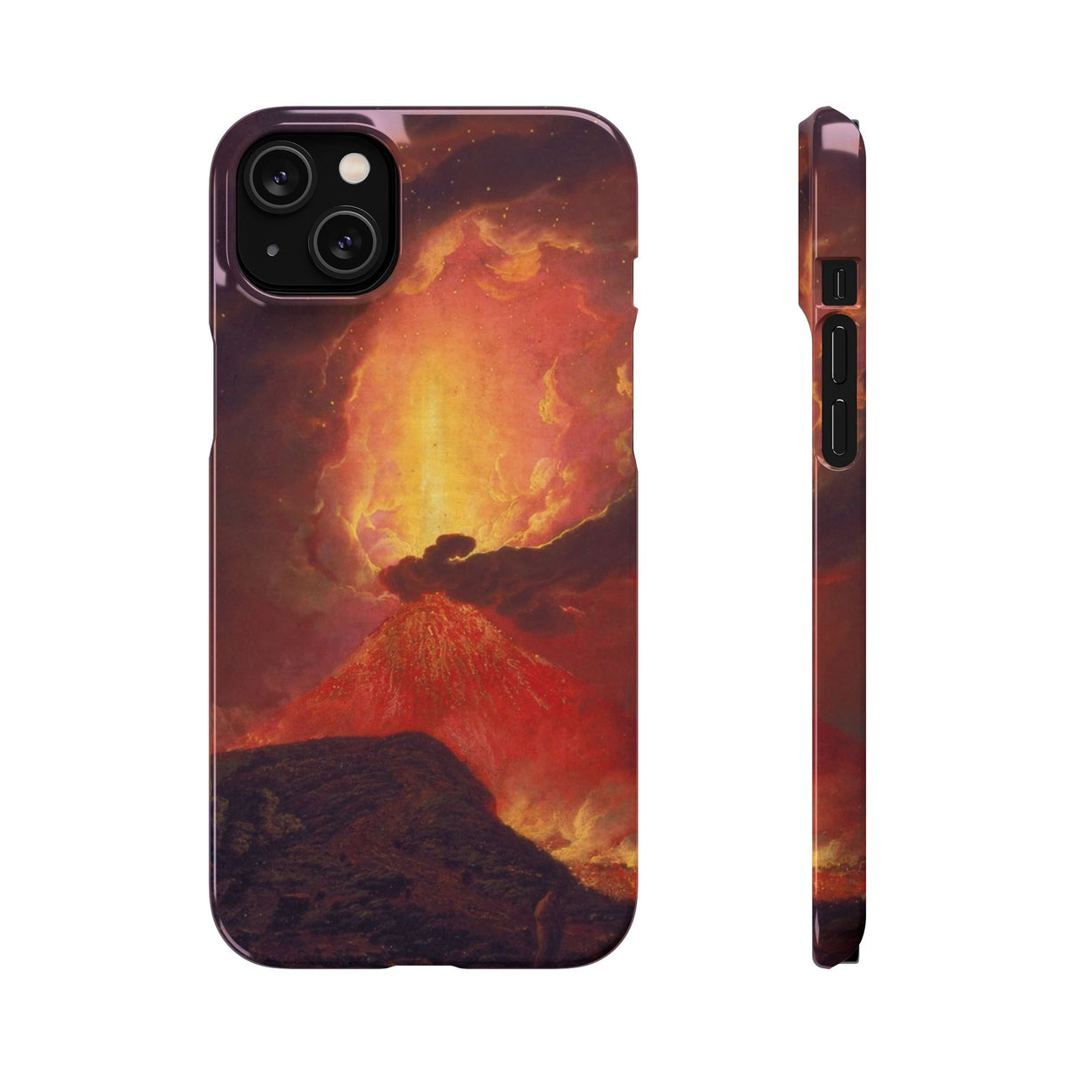 Vesuvius in Eruption by Joseph Wright of Derby - iPhone Slim Case