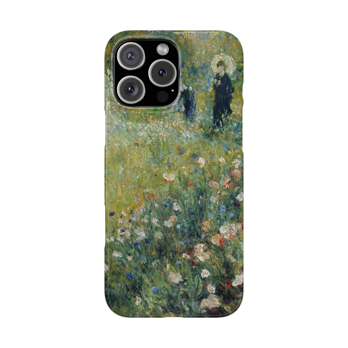 Woman with a Parasol in a Garden by Pierre Auguste Renoir - iPhone Slim Case