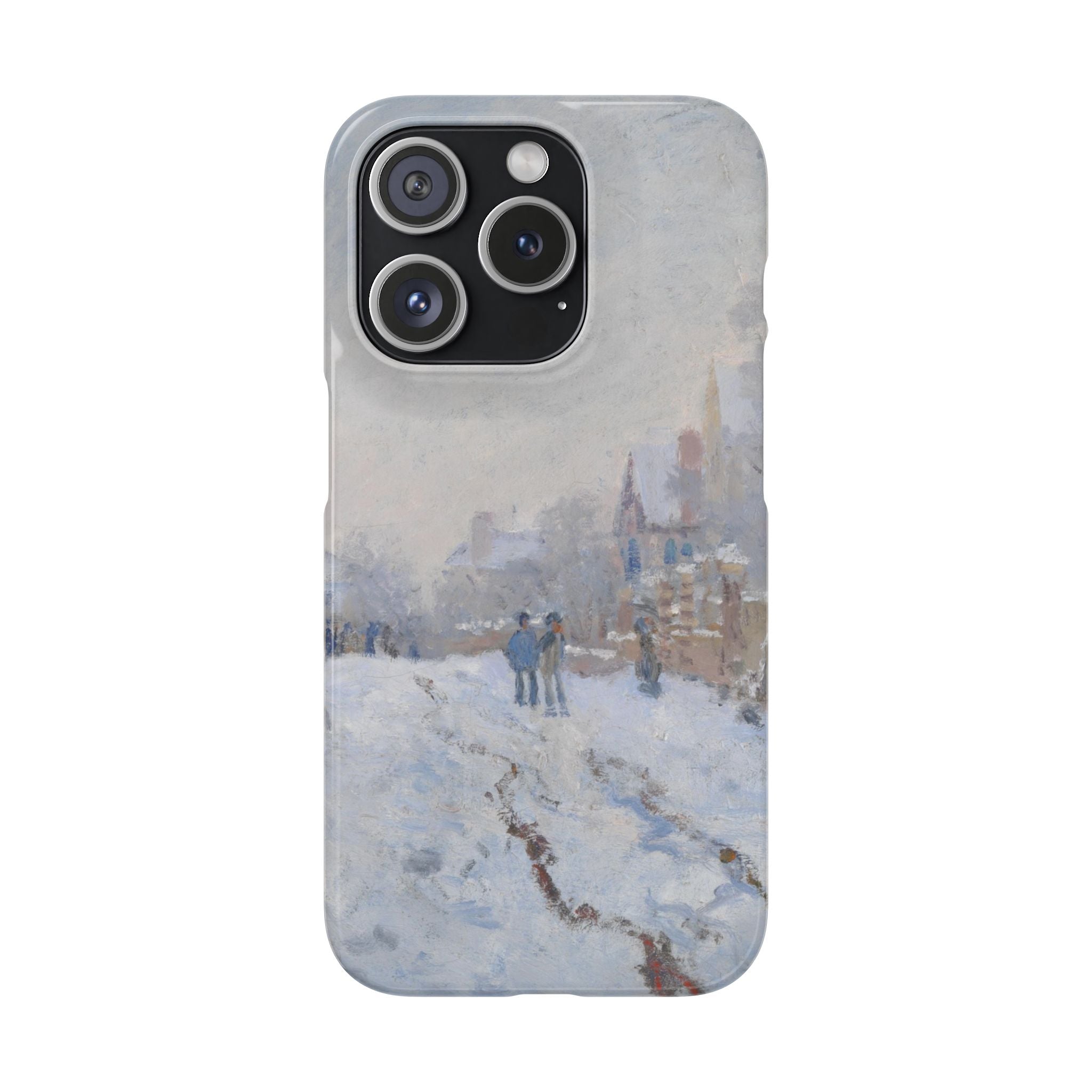 Snow Scene at Argenteuil by Claude Monet - iPhone Slim Case