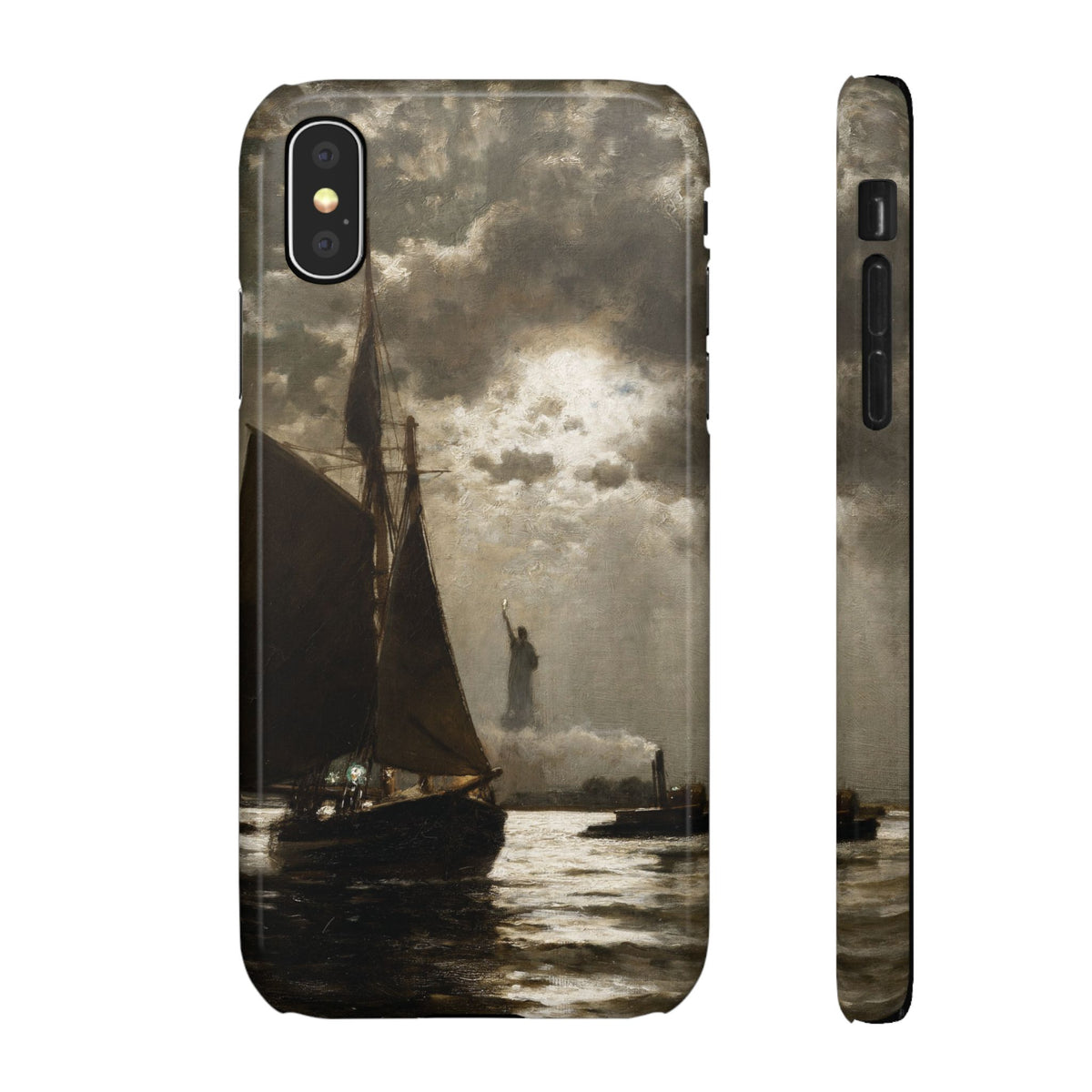 Nightfall over New York Harbor by Edward Moran - iPhone Slim Case