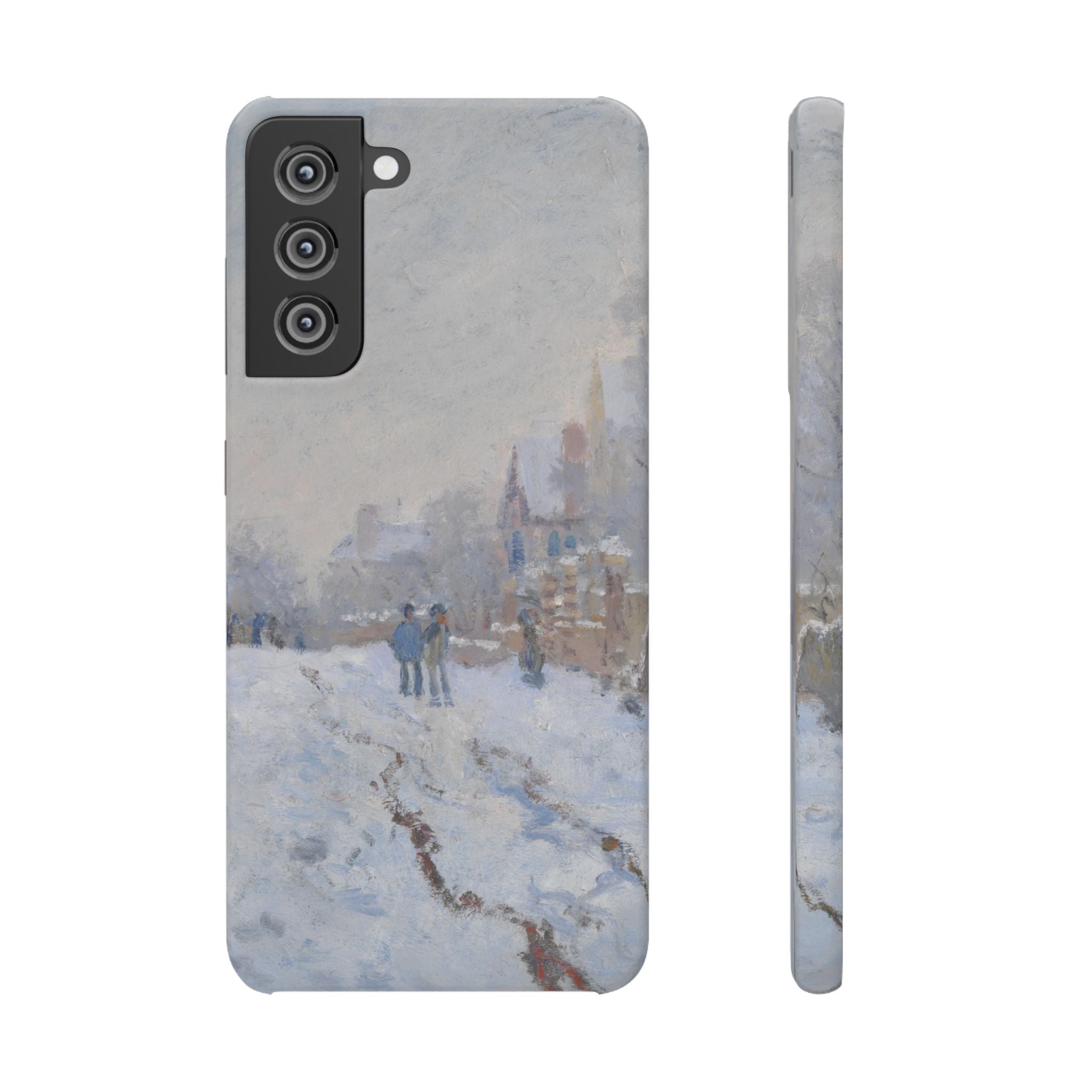 Snow Scene at Argenteuil by Claude Monet - Samsung Slim Case